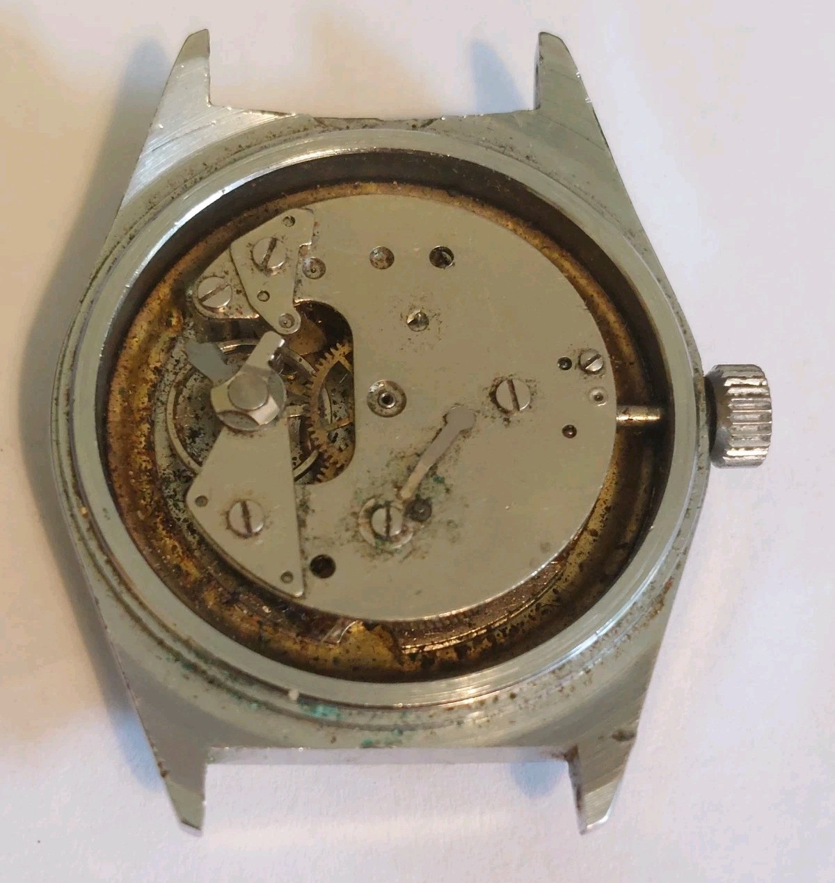 Vintage Ruhla Men’s Mechanical Watch Movement And Face (Balance Is Okay)
