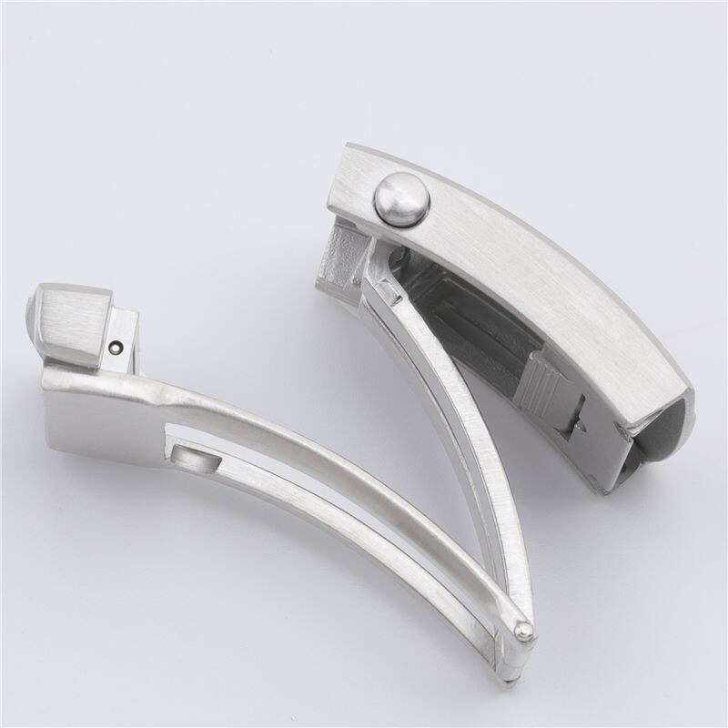 18mm Slider Glide Folding Buckle Deployment Clasp Fits Breitling Watch Band