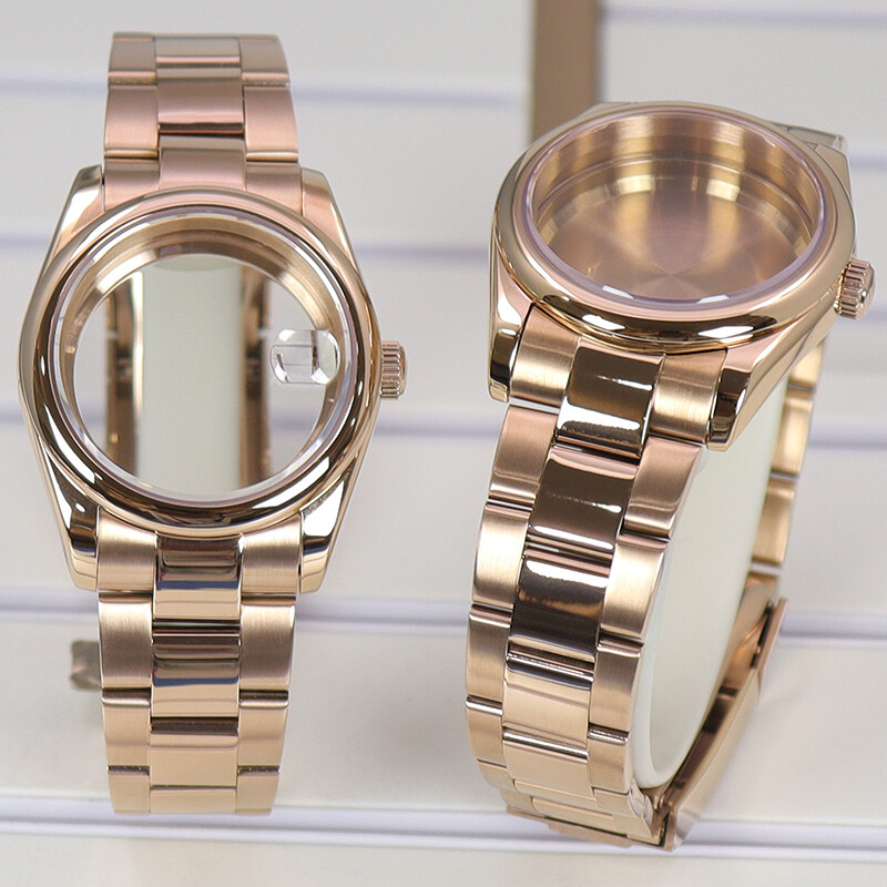 36mm/39mm Curved Bezel Watch Case Stainless Strap For SeikoNH35 NH36 Miyota8215