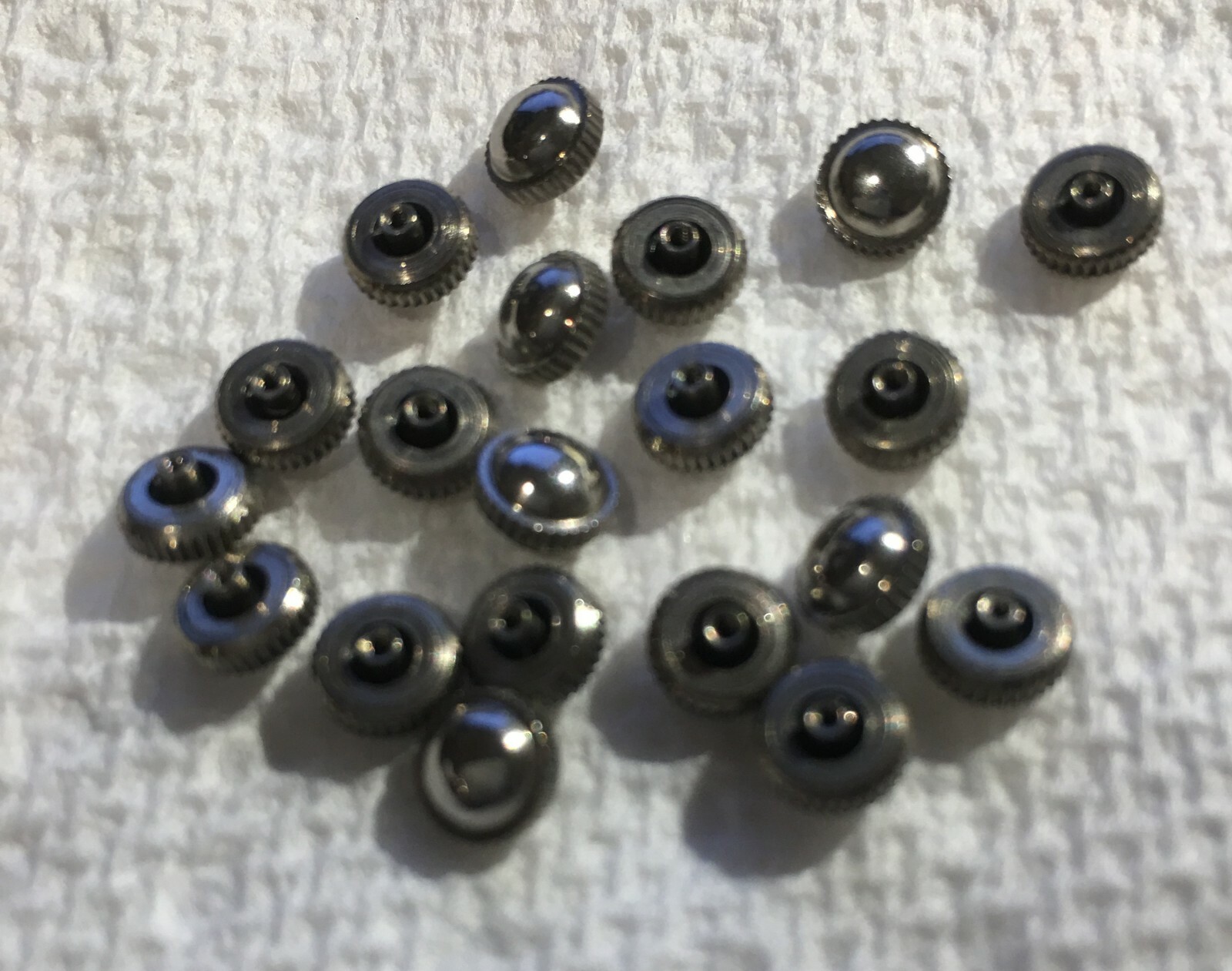 S/S CROWNS WATER PROOF TAP 10 OD 5.4 mm DOME MED Post ***20 Pieces***
