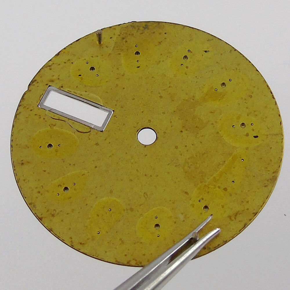 BLIGER 29mm Black Sterile NH36 Luminous Watch Dial Face With Date Week Window