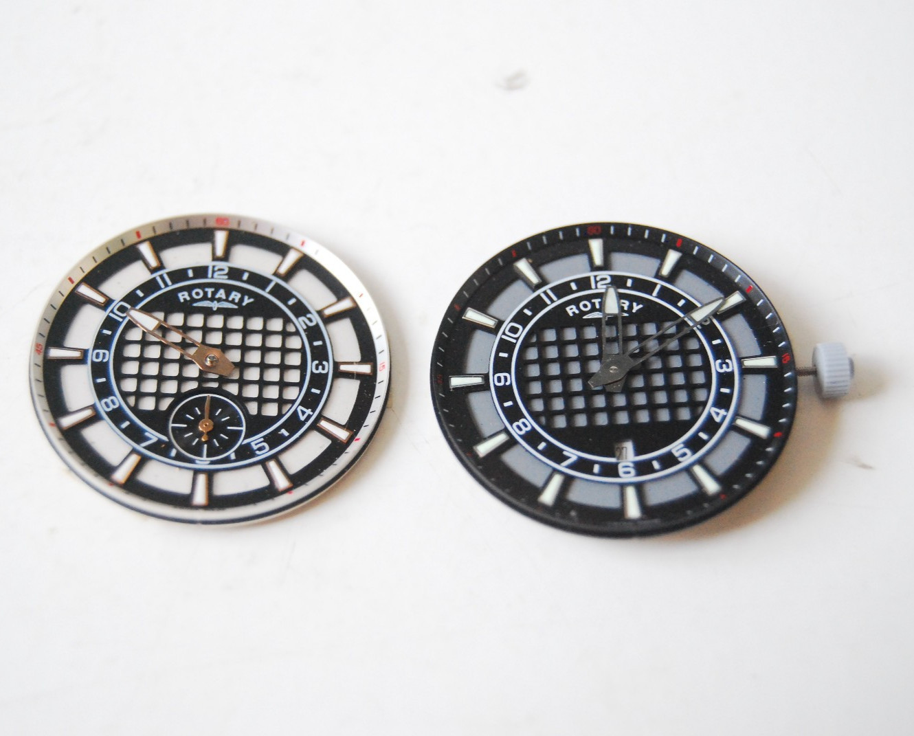 2 x ROTARY EVOLUTION STYLE DIALS WITH RONDA 785 MOVEMENT – UNTESTED