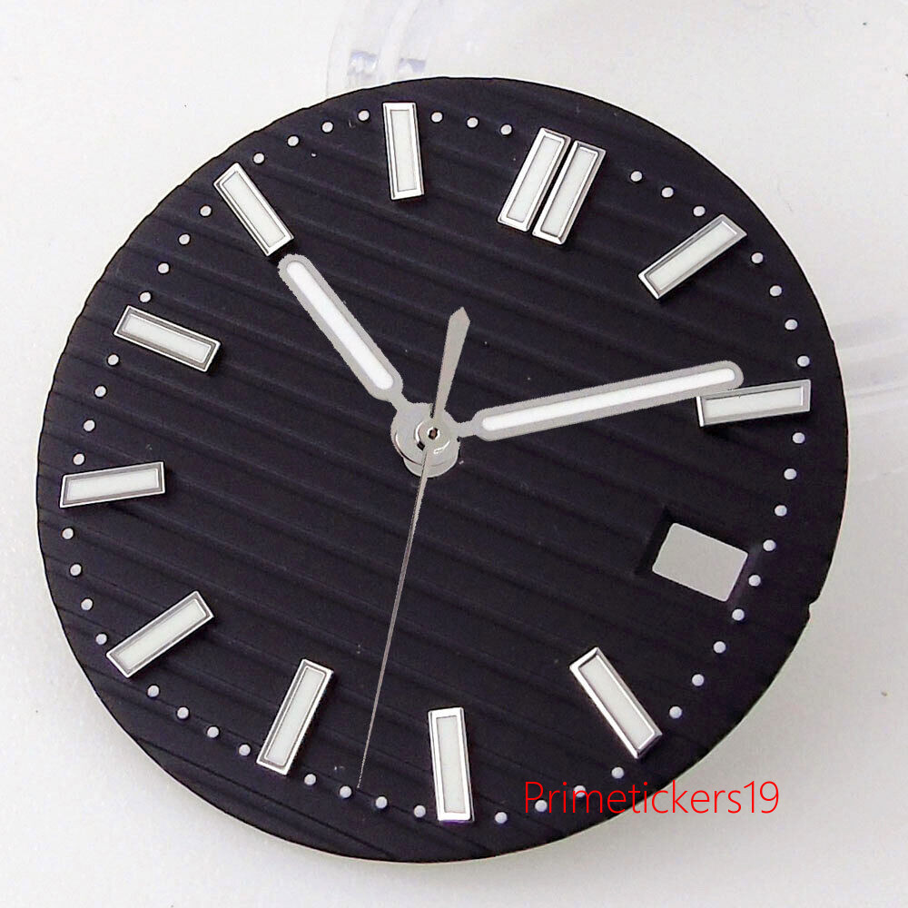 29.6mm Multicolor Watch Dial Hands Set Date Window Fit NH35 NH36 Movement