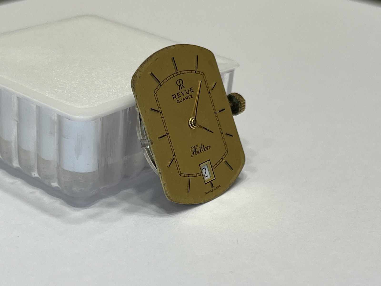 Movement & Dial Revue Hilton Quartz Date Eta 955.411 Jewels 7 Swiss Made