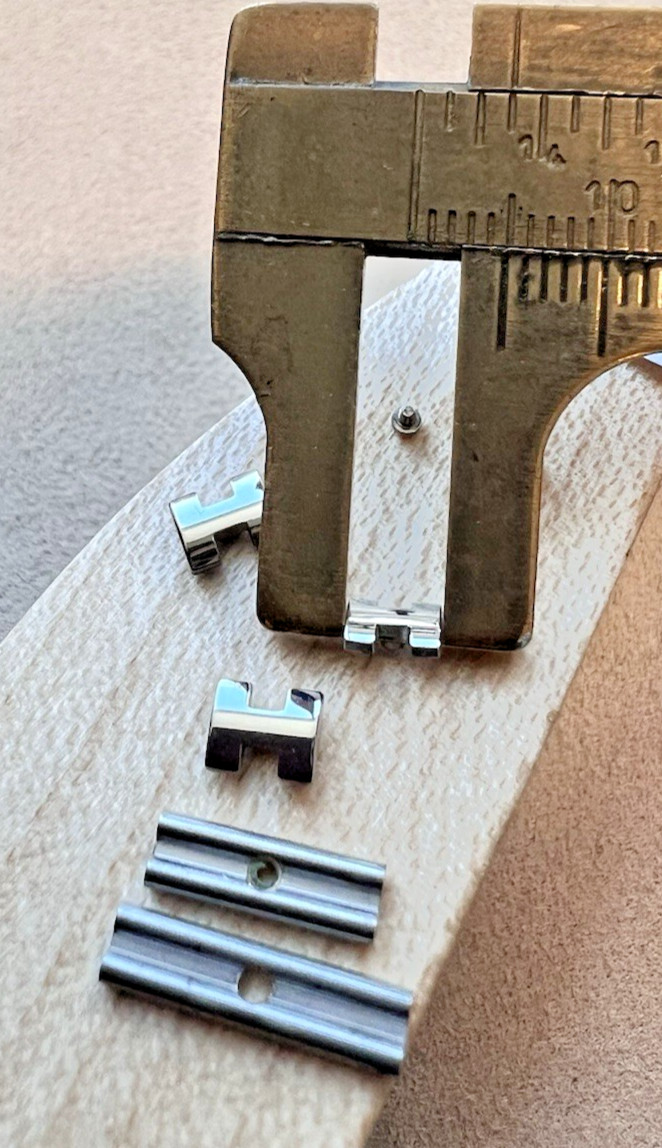 HERMES WATCH MONTRE HERMES LINKS/CLASP/SCREWS PARTS ASSEMBLY NEW MADE IN FRANCE