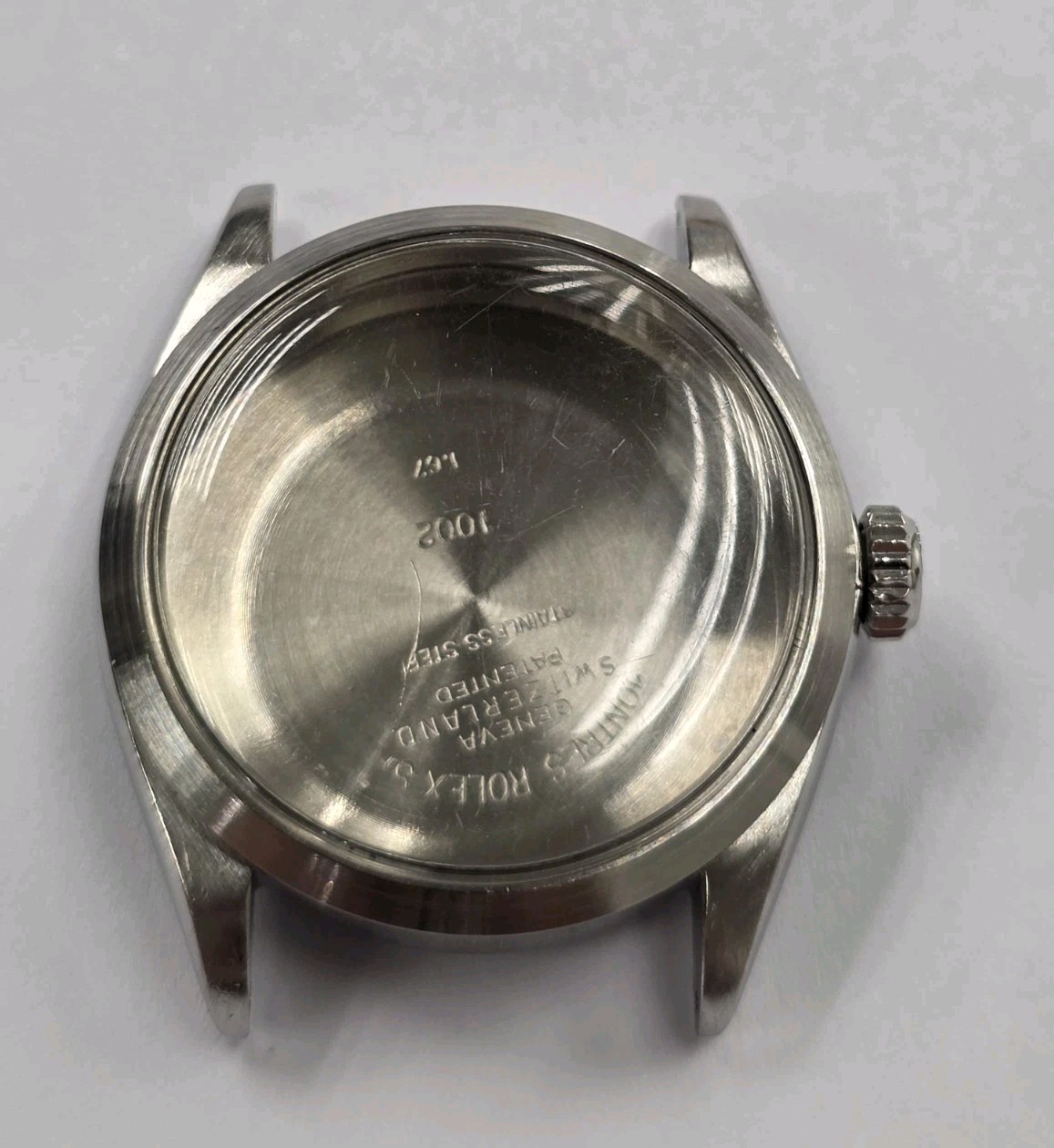 ROLEX 5500 VINTAGE AIRKING WATCH CASE COMPLETE 34 MM (100% GENUINE & V.GOOD)