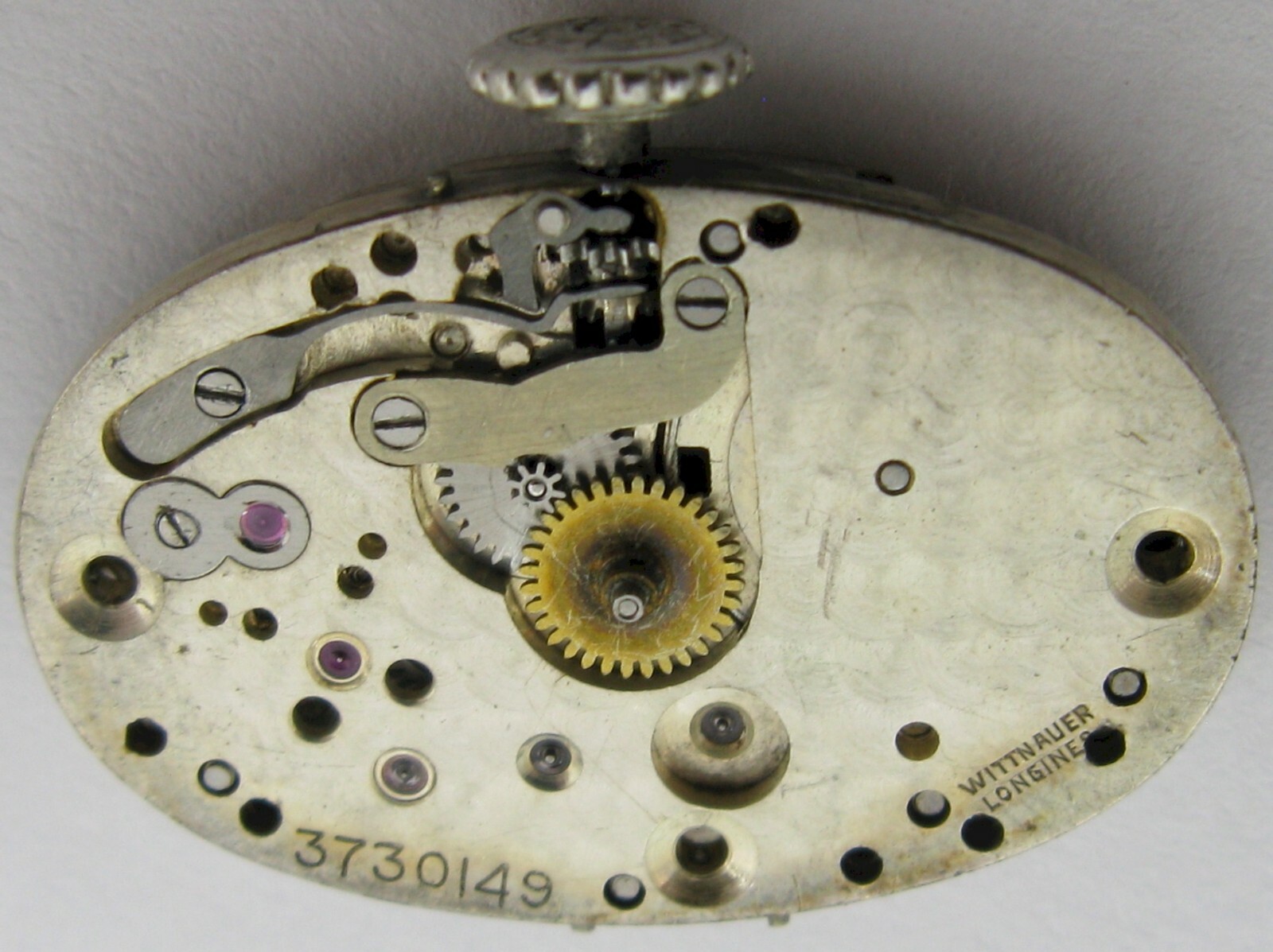 early Longines oval Watch Movement 15 jewels 3 adj. for parts … J.E. Caldwell
