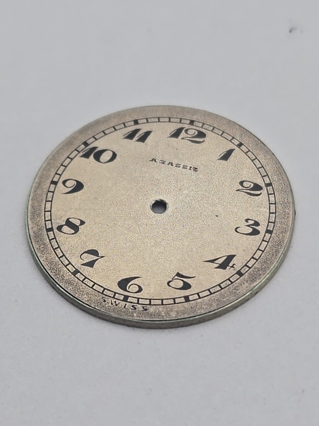 Antique Agassiz Watch Dial Silver Color 9L 21mm