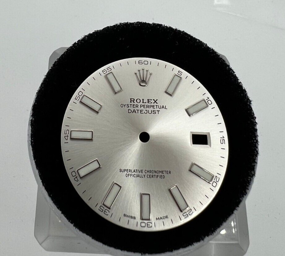 Genuine Rolex Datejust 41mm Dial Silver Big Index 116300 116334
