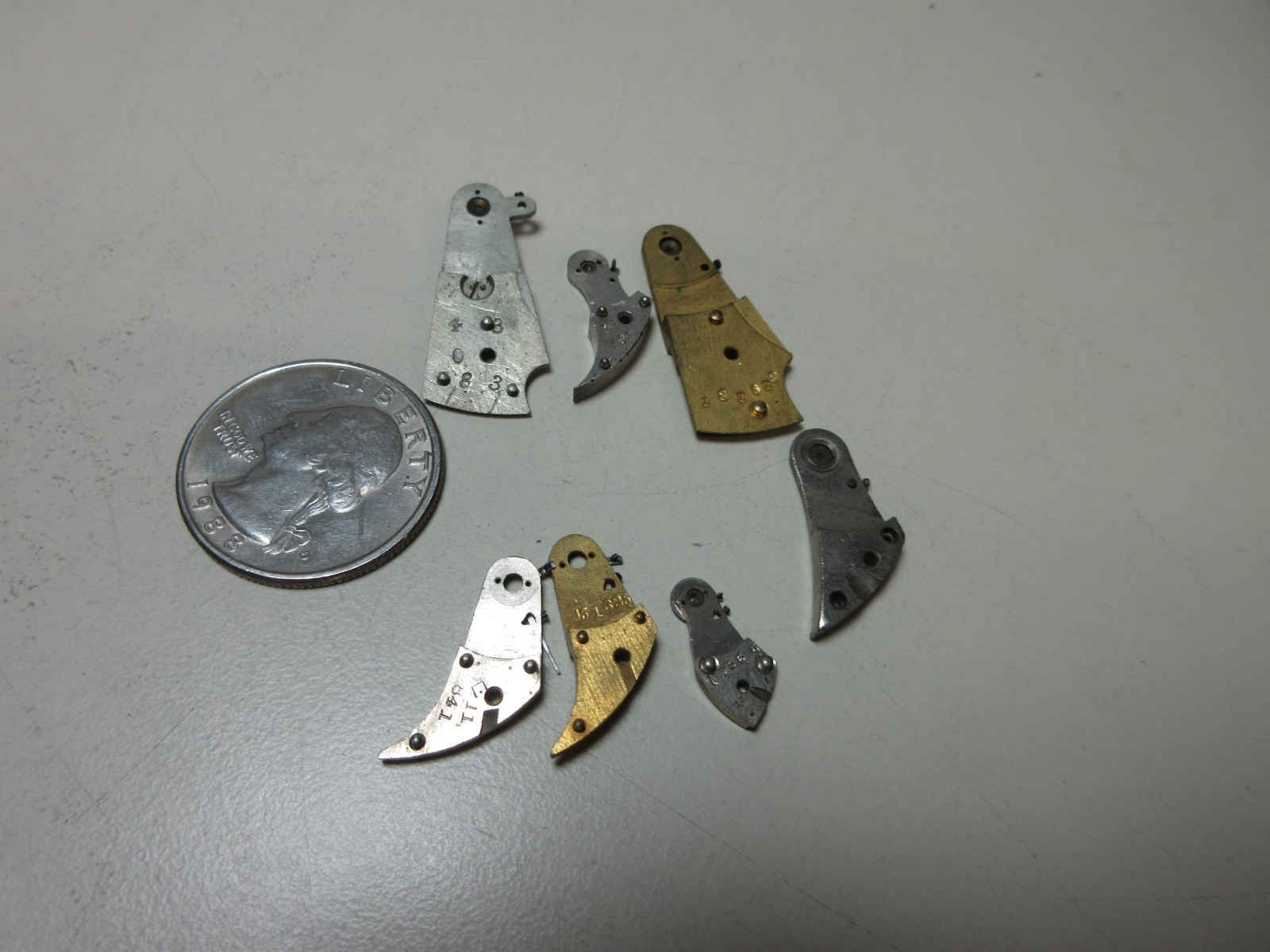 VTG LOT OF POCKET WATCH BALANCE COCKS BRIDGE WATCHMAKER REPLACEMENT PARTS #10