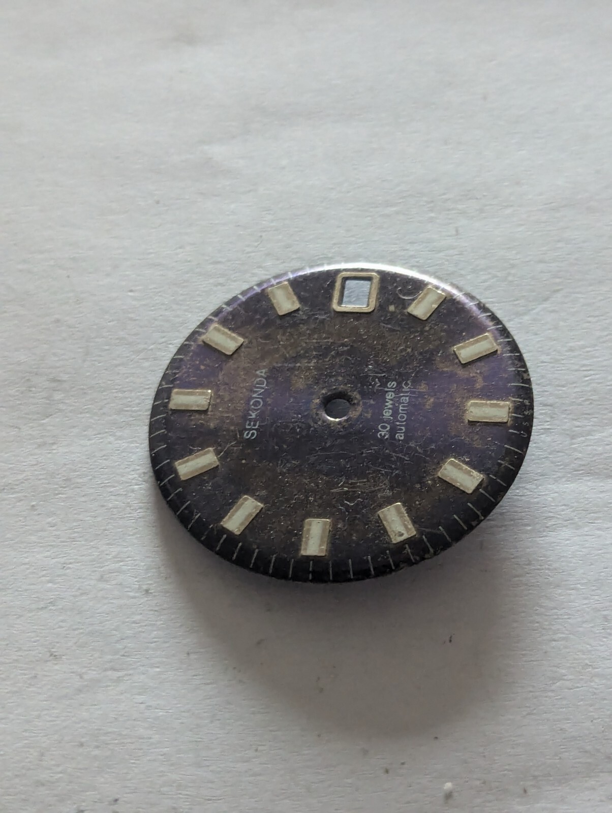 Vintage Poljot 2209 Sekonda Watch Dial (Unusual Colour & Nice Pattina