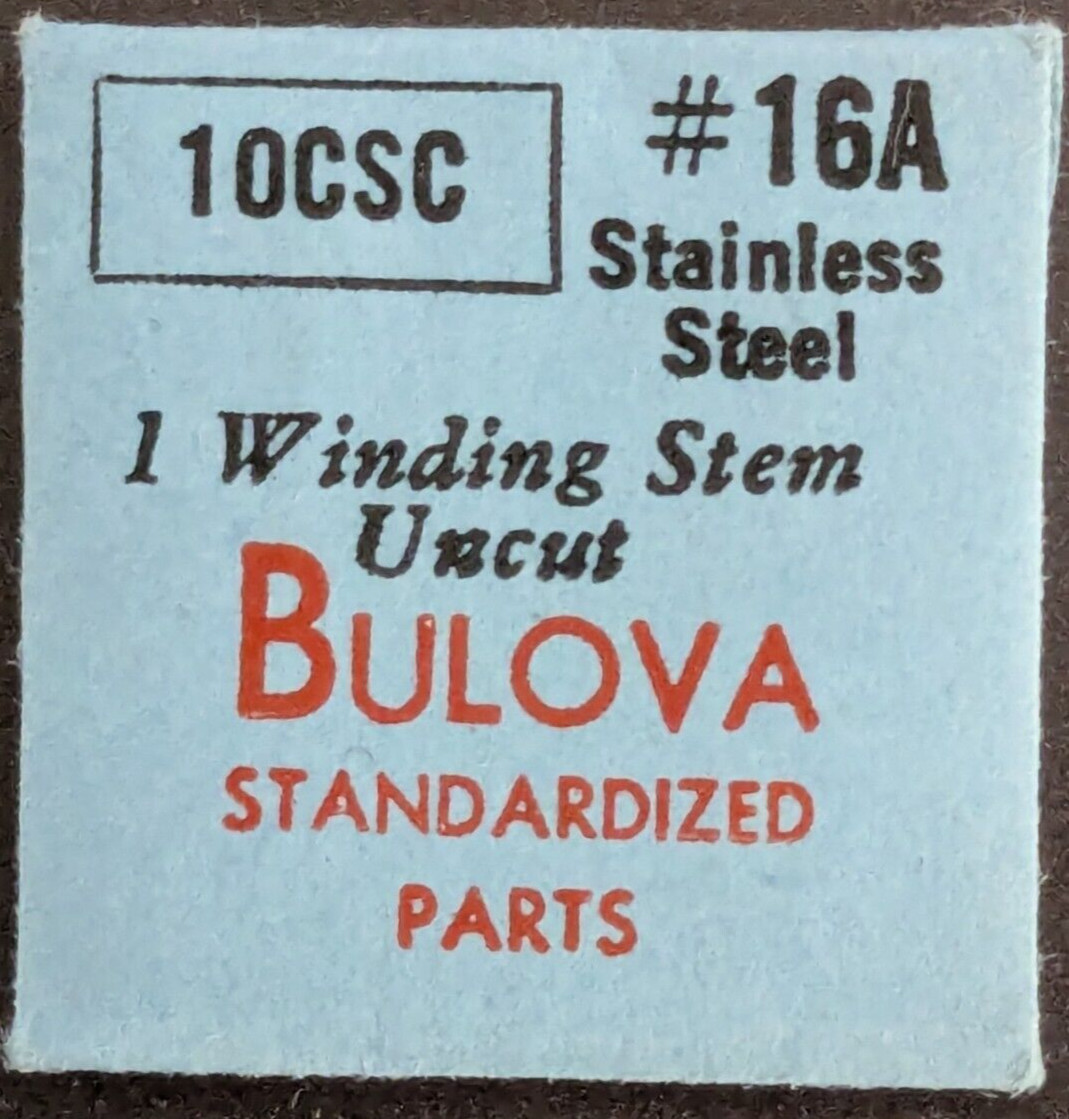 NOS NEW Genuine Bulova Cal. 10CSC # 16A Uncut Winding Stem – Vintage Watch Part