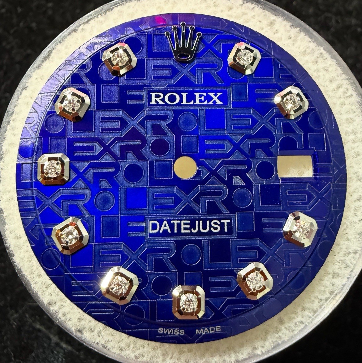 Rolex Mens NonQuick Datejust Custom Blue Jubilee Diamond Dial For 1600 1601 1603