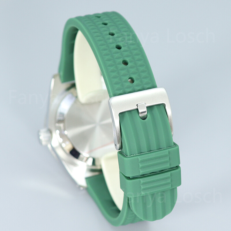 40mm Retro Dive Watch Case Modify 62Mas Mod+Green Strap For Seiko NH34 35 36 38