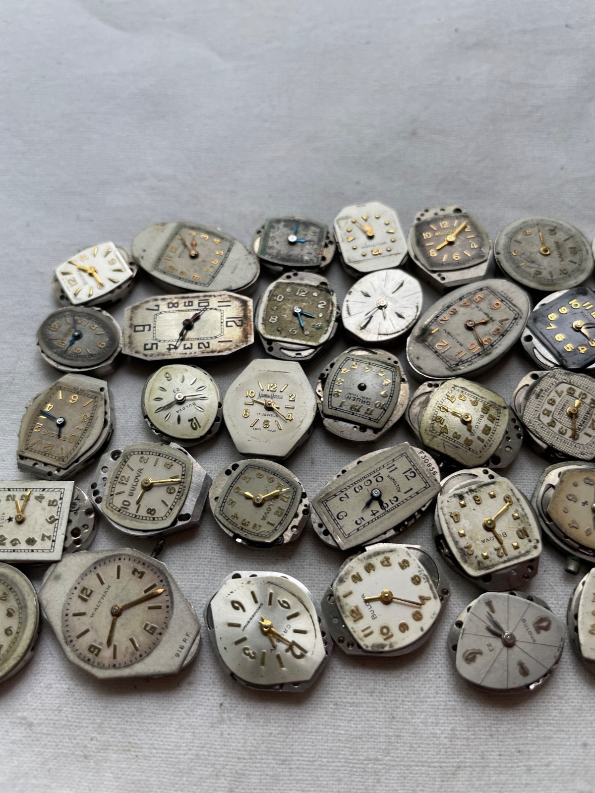 40 movement for USA ladies watches AS IS – Elgin Bulova Waltham Gruen etc.