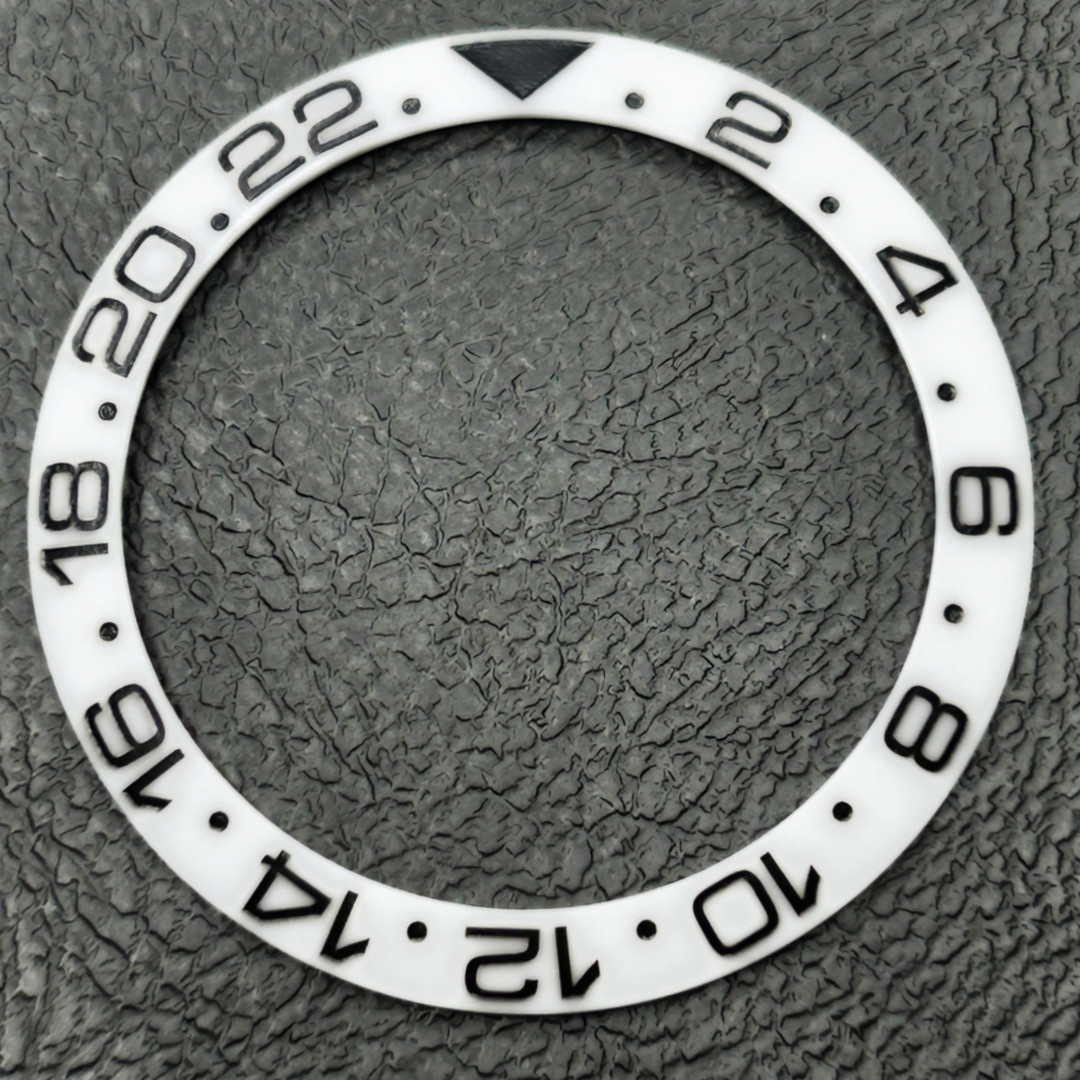 38mm WHITE BEZEL INSERT FOR SKX007 40mm SUB Black Numbers MODS (SLOPED) NH35 USA