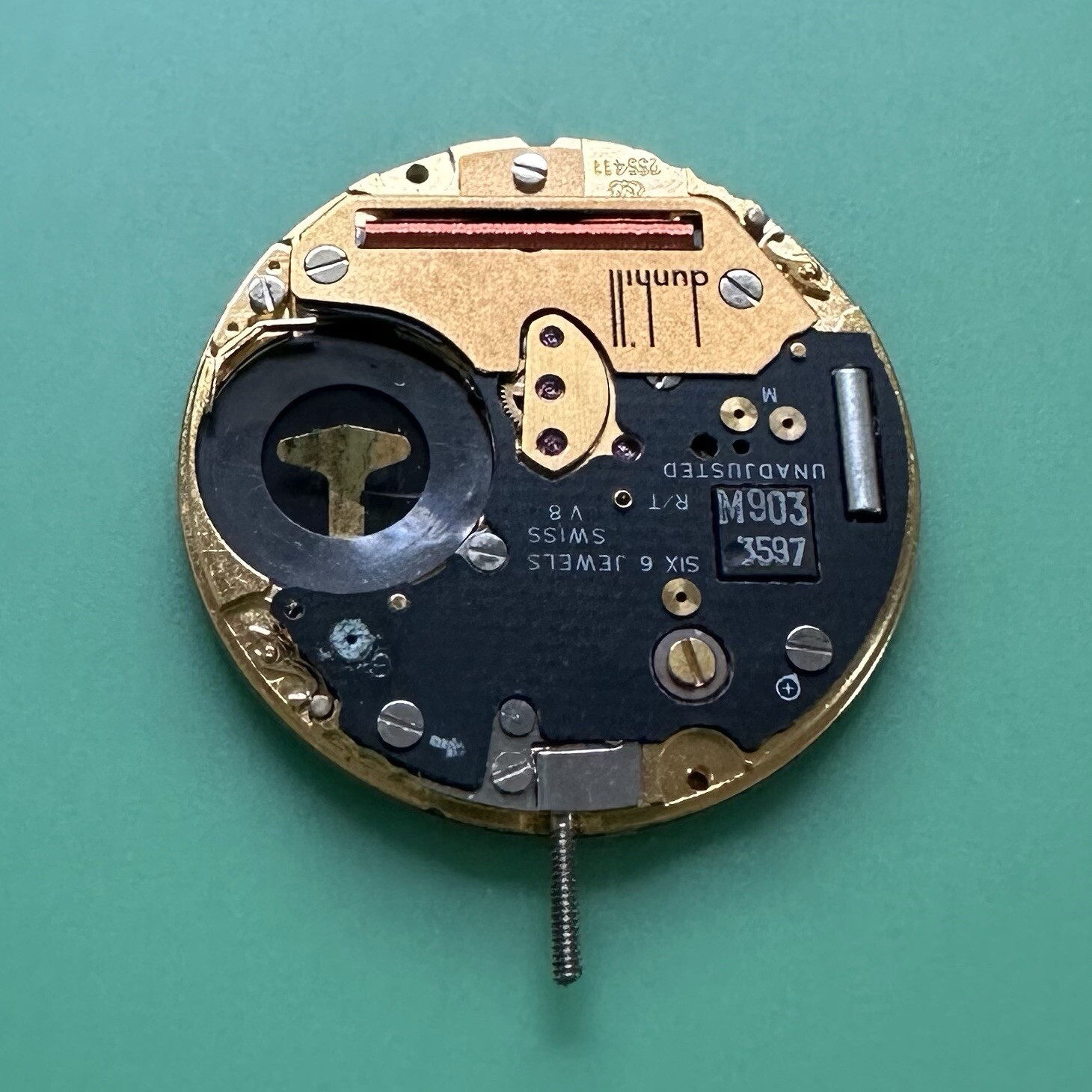 Genuine Dunhill Quartz Watch Movement Dial 255411 Working Condition