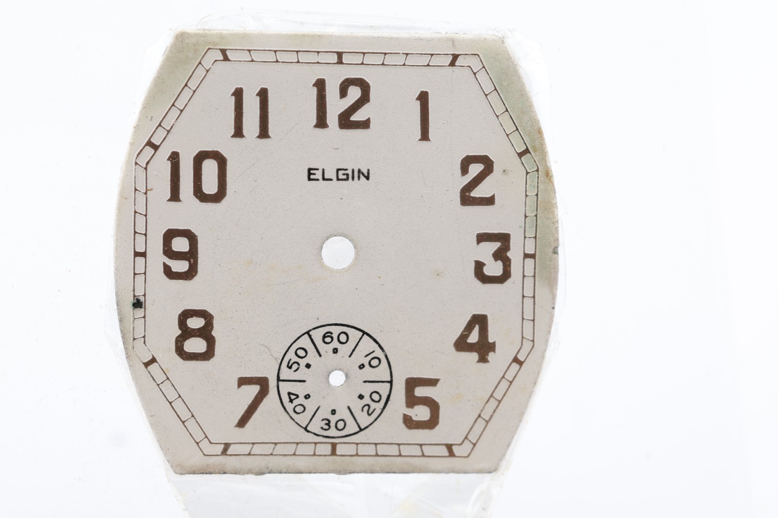 ELGIN ART DECO NOS WRIST WATCH DIAL 27x27mm (KX)