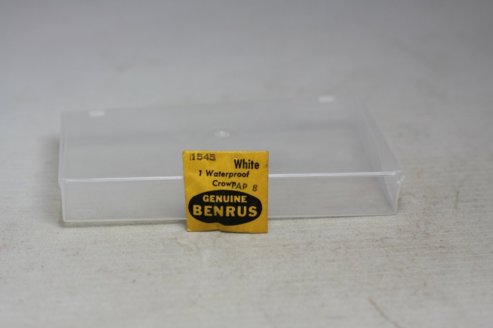 NOS Benrus WHITE Water-Resistant Crown #1545 –68
