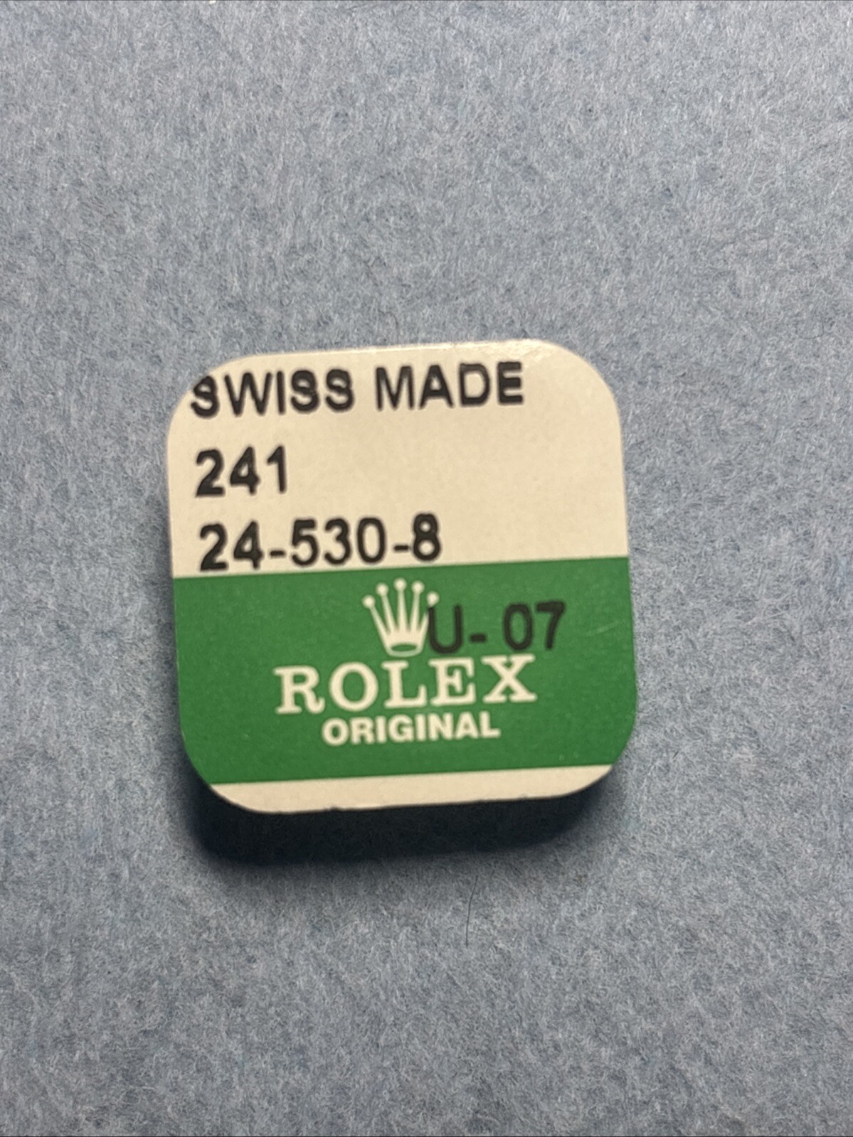 Genuine FACTORY SEALED Rolex Original CAL. 241 24 530 8 U – 07 Gold Crown