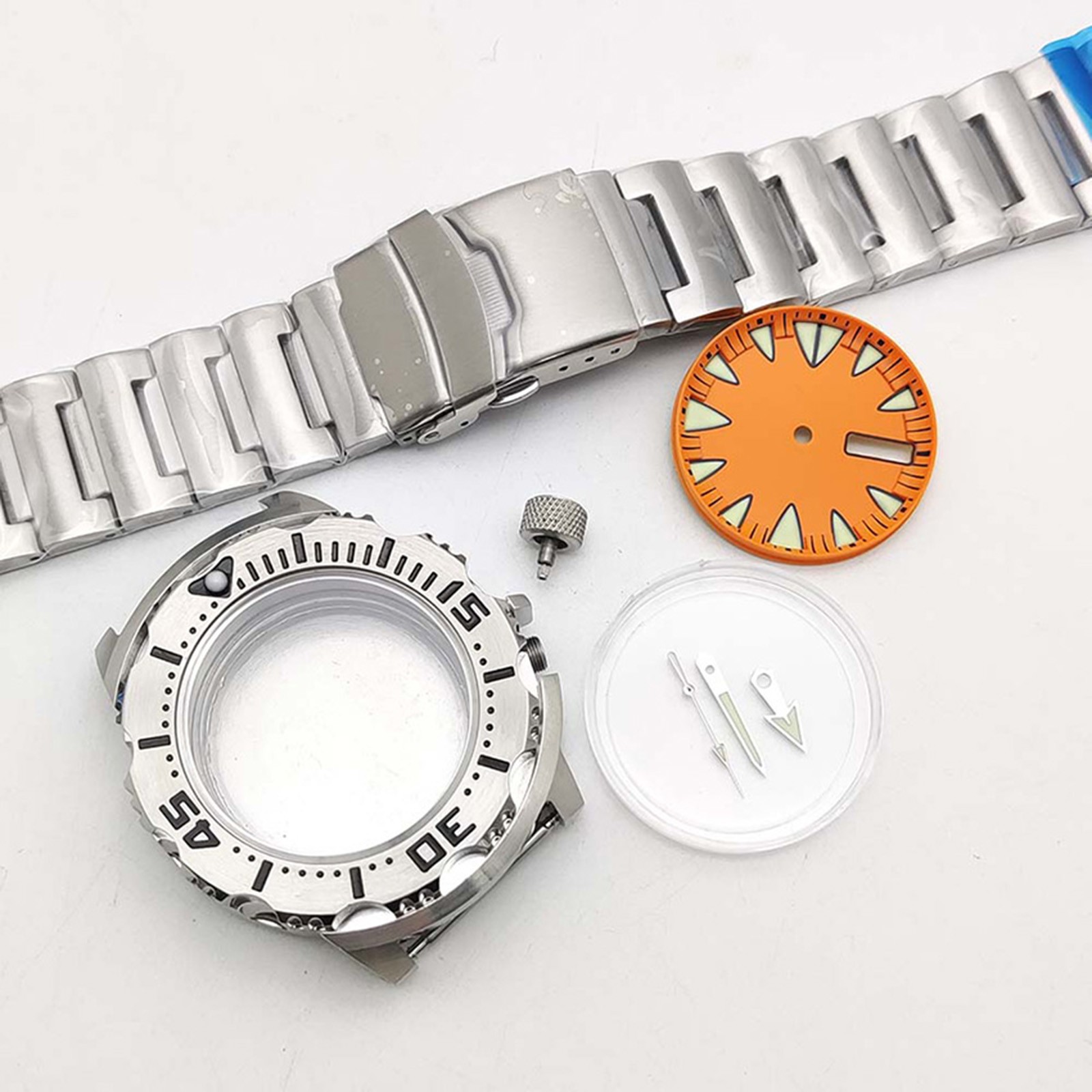 42MM Stainless Steel Watch Case Strap Hands for NH35/NH36/NH38/NH70/4R Movement