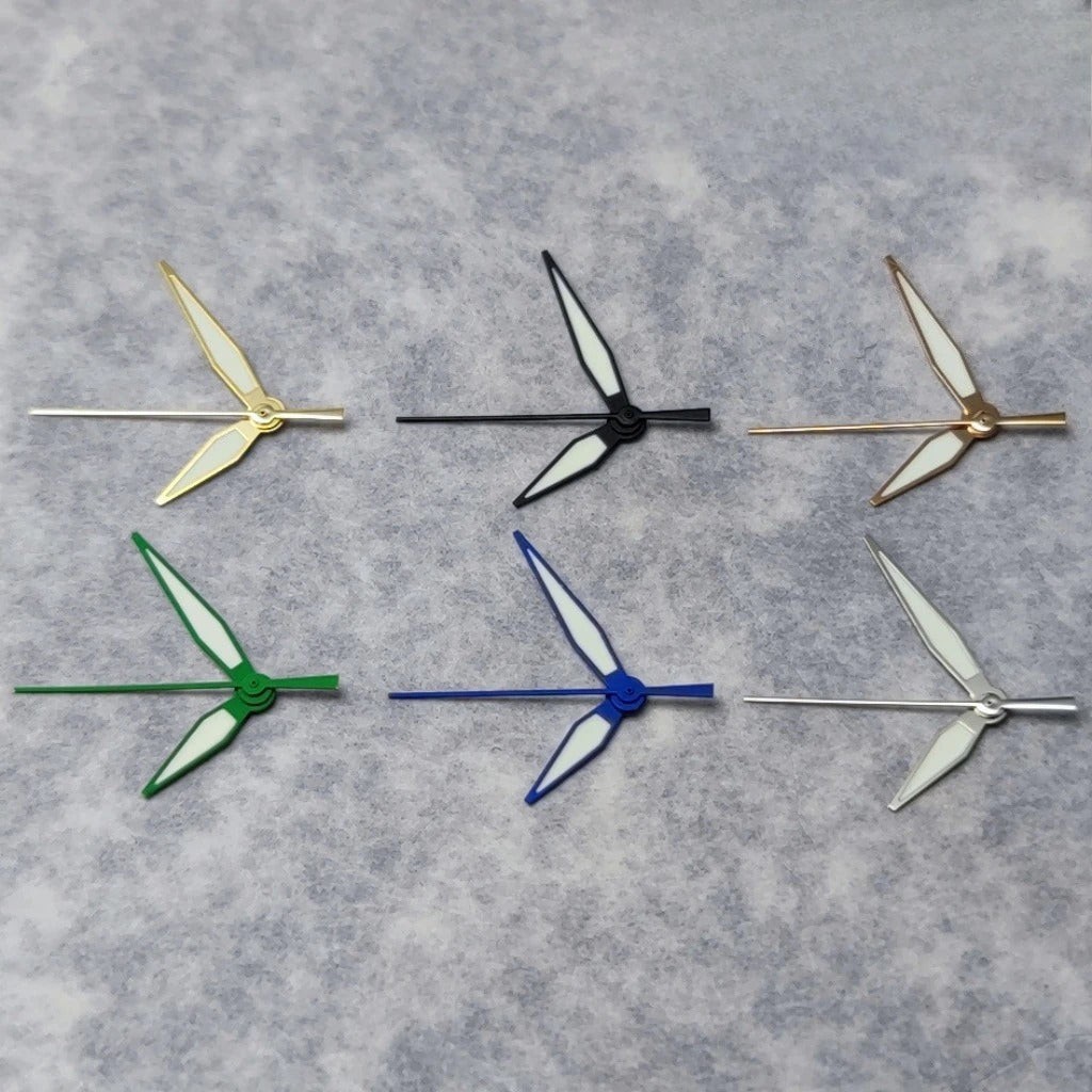 C3 Green luminous Multicolor Watch Hands for NH34 NH35 4R35 NH36 4R36 Movement
