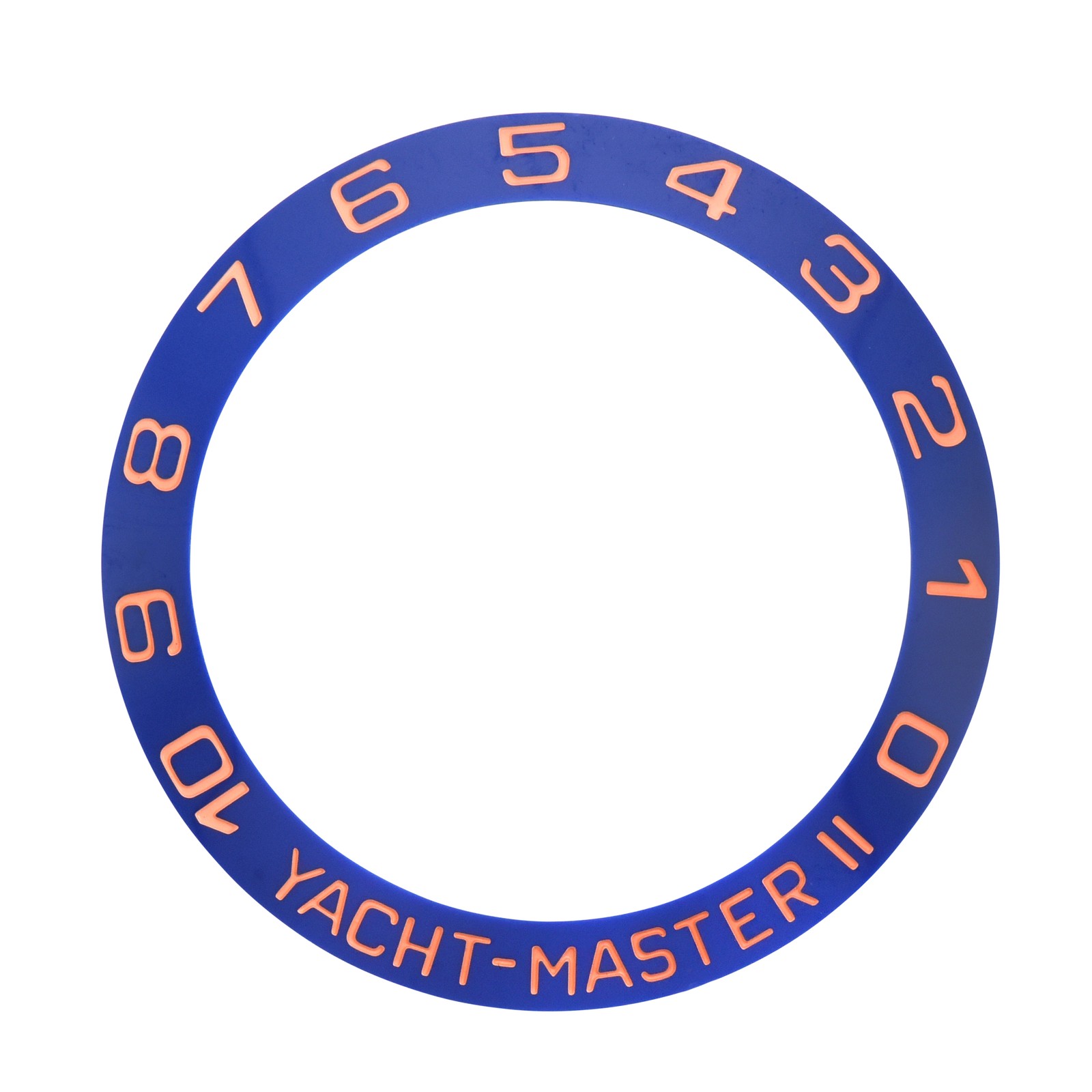 BLUE CERAMIC BEZEL INSERT FOR ROLEX YACHTMASTER 2 116681 ROSE PINK COLOR FONT