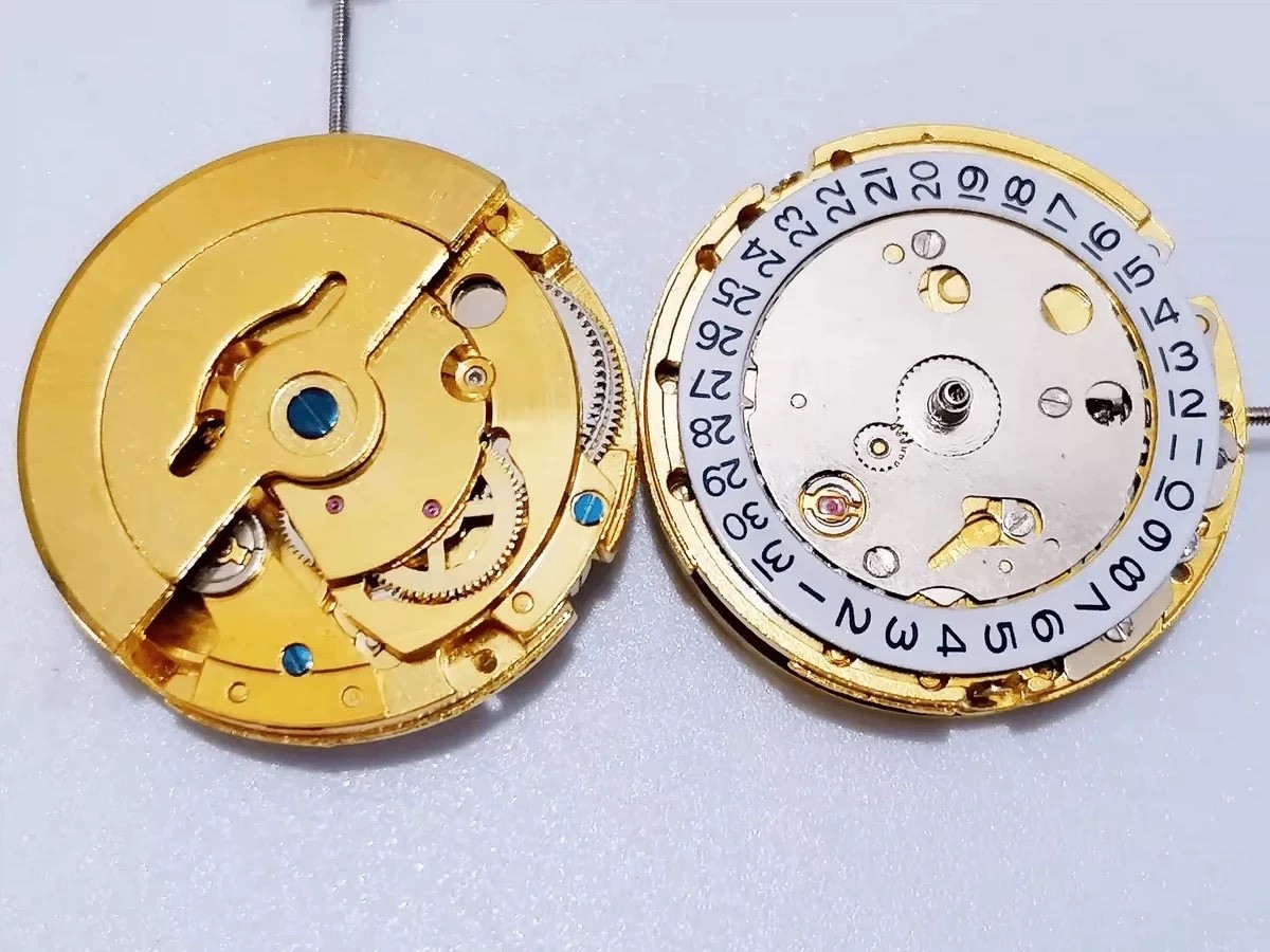 High Accuracy Automatic Mechanical Watch Calendar Movement DG-2813 Gold
