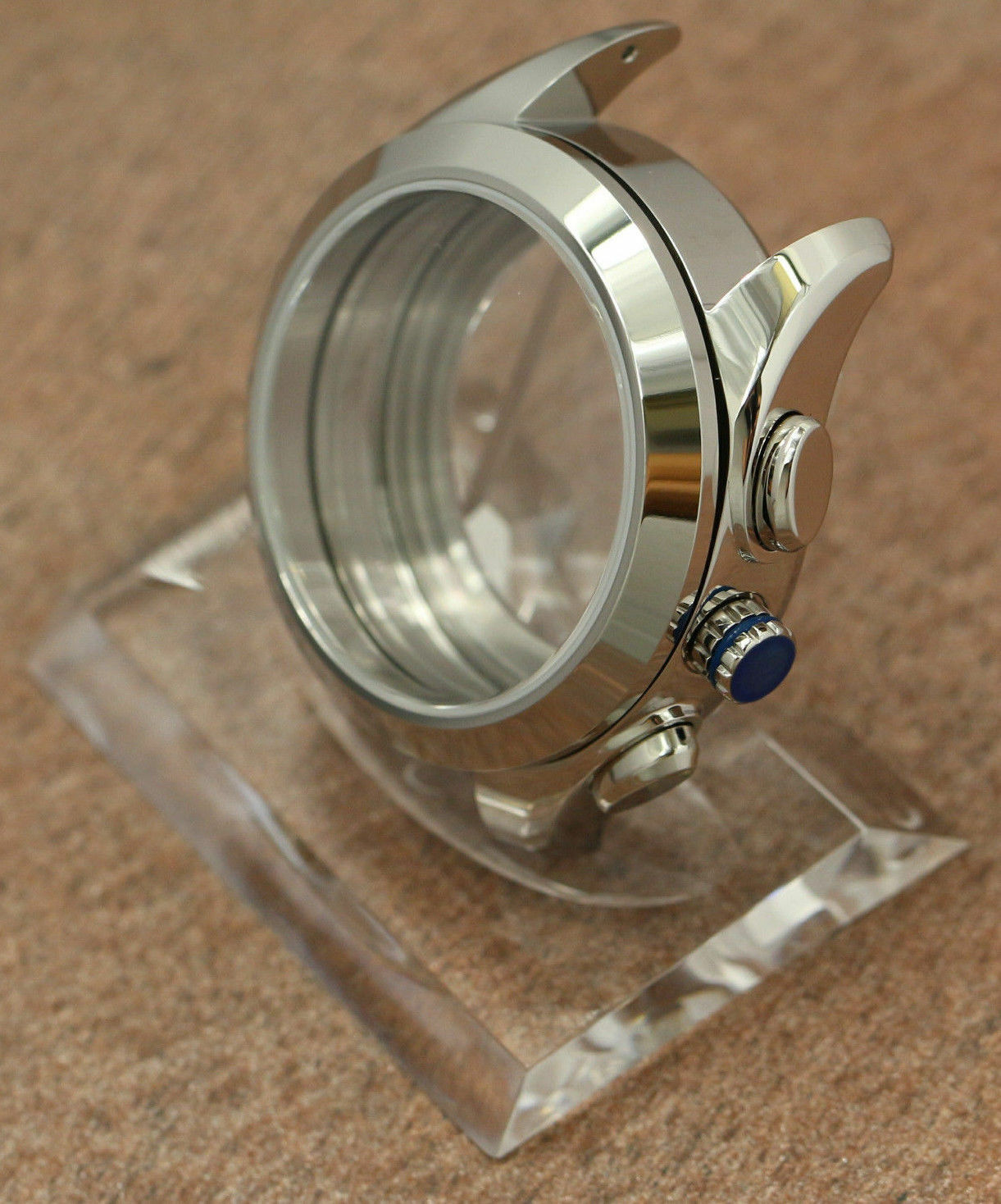 DIY SET for ETA Valjoux 7750 watch case + dial + hands sapphire 38mm 10ATM NEW