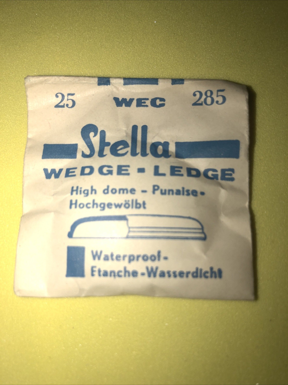 VTG Stella Wedge Ledge High Dome Watch Crystal WEC 285
