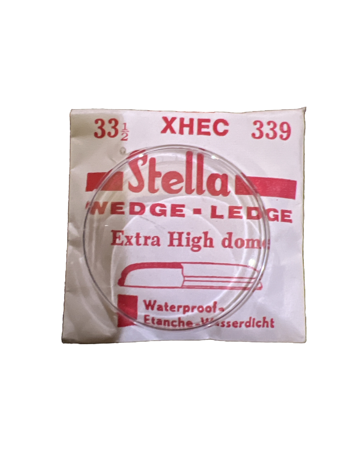 XHEC 33 1/2 339 EXTRA HIGH DOME ROUND PLASTIC WATCH CRYSTAL Stella Holland
