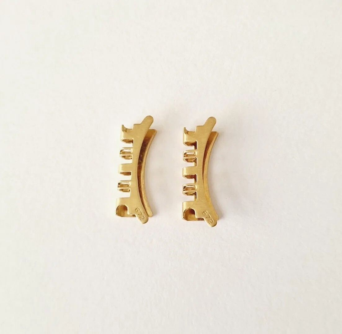 Omega Bracelet End Piece/Link Gilt Reference 672 Genuine (x2)