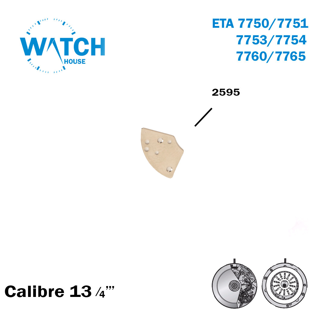 ETA 7750 Date Jumper Maintaining Plate FOR Movement PART NO 2595.watchmakers