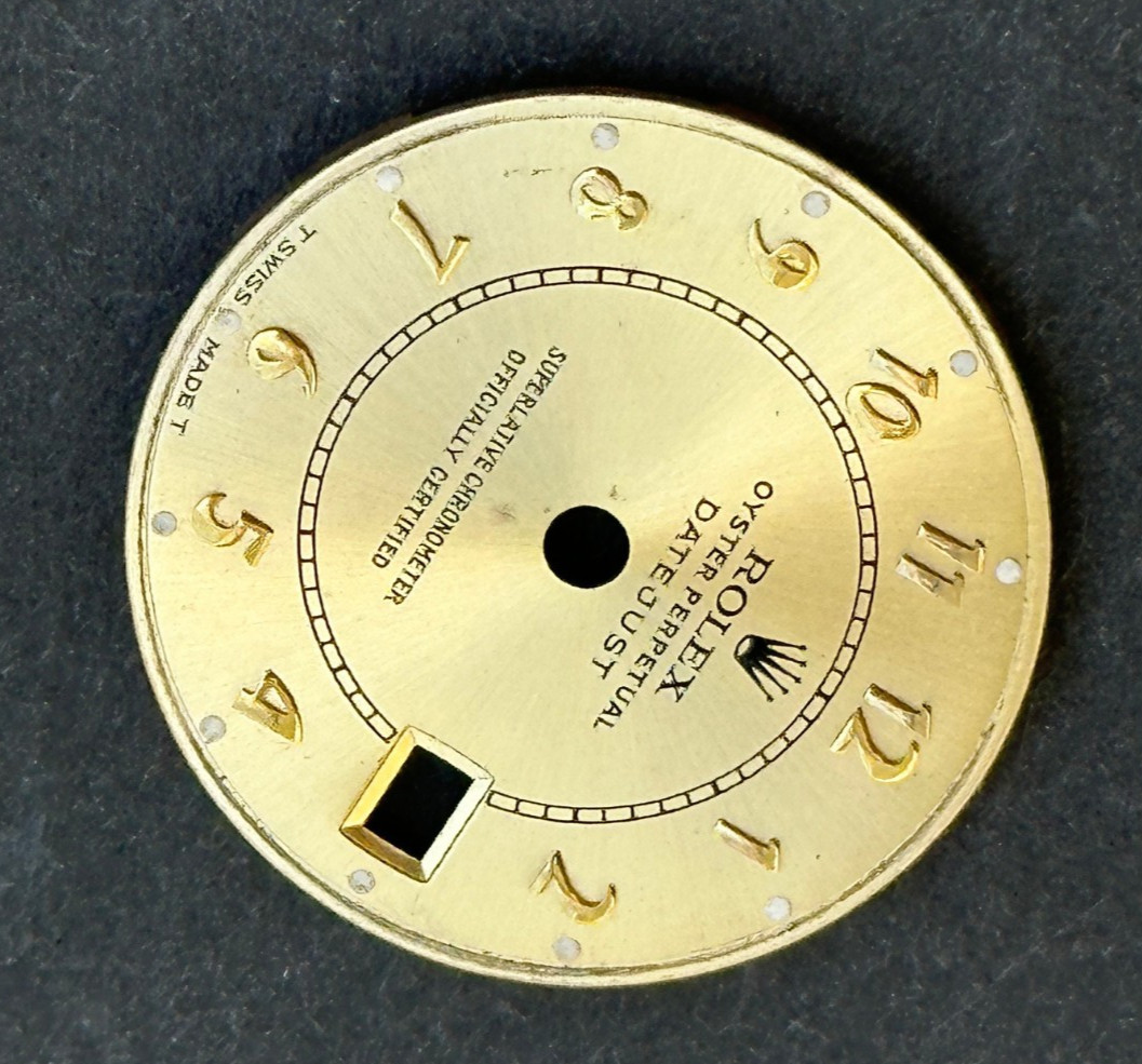 Vintage Rolex Oyster Perpertual Datejust Watch Boiler Gauge Dial 26mm Case