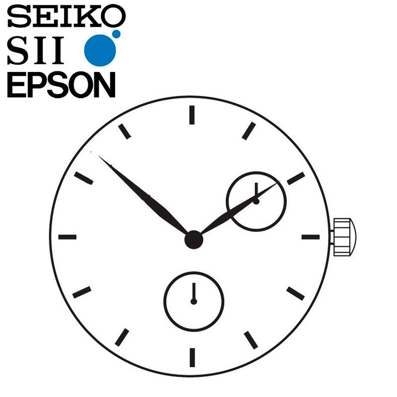 New Japan SII / TMI / Epson VD73 Watch Movement, 10 1/2 Ligne, 2 Hands