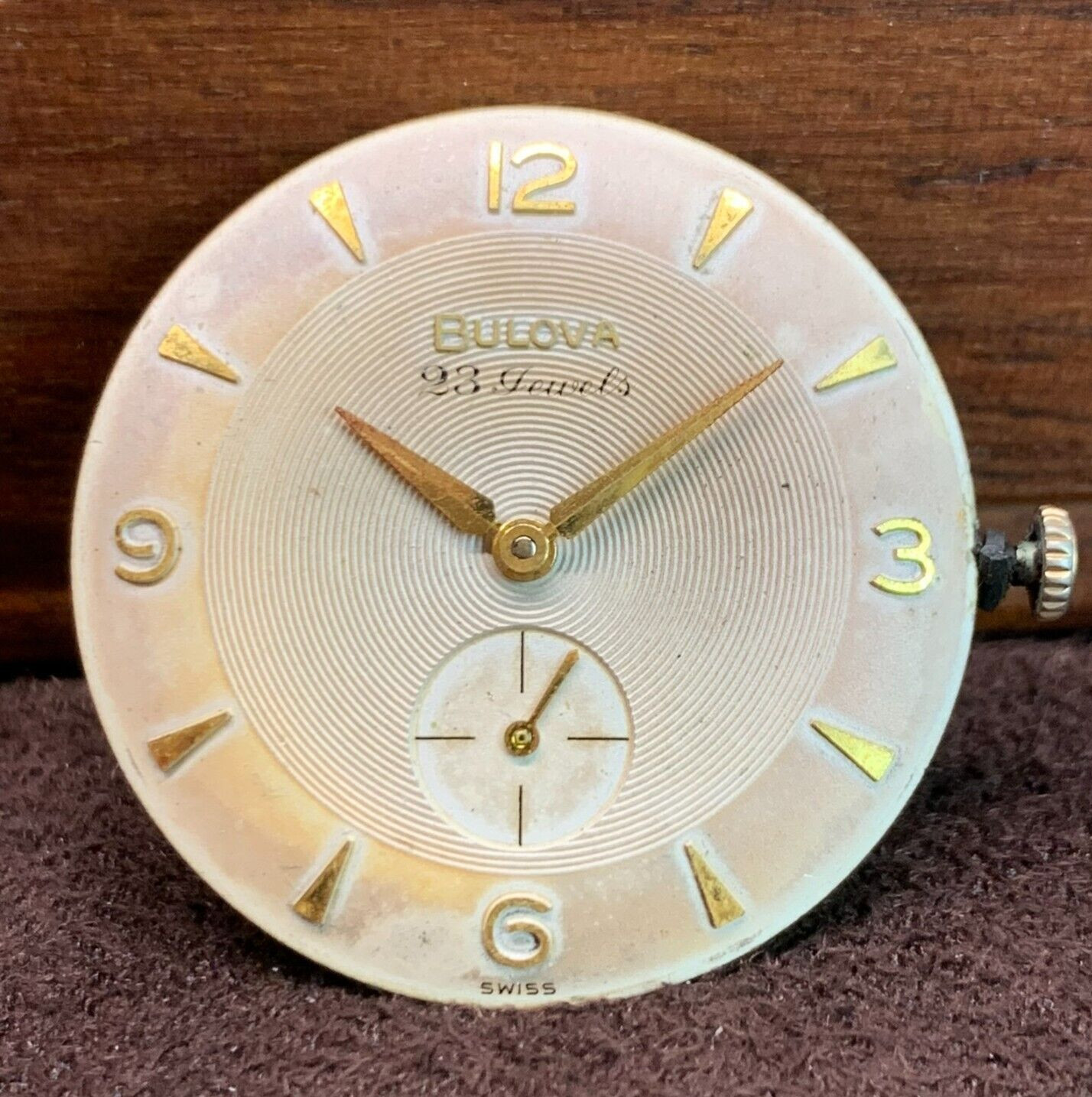 Bulova 11AC 23 Jewels Manual Wind Wristwatch Movement Runs
