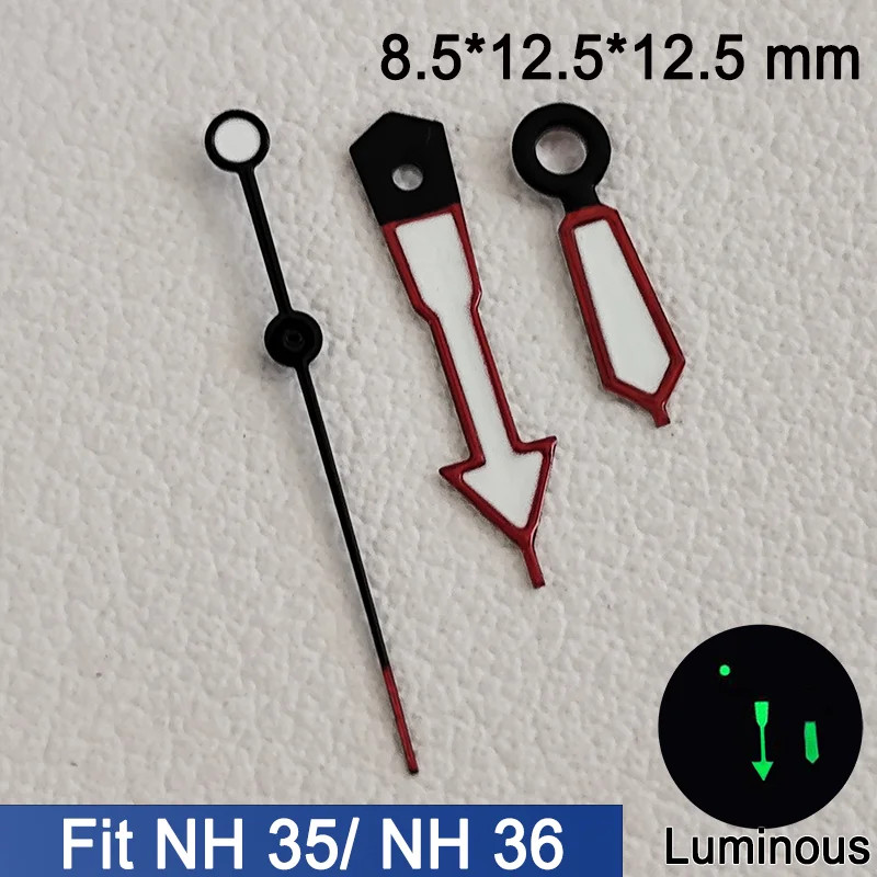 Green Luminous Watch Hands Fit NH35 NH36 Series Movement Replacement Parts