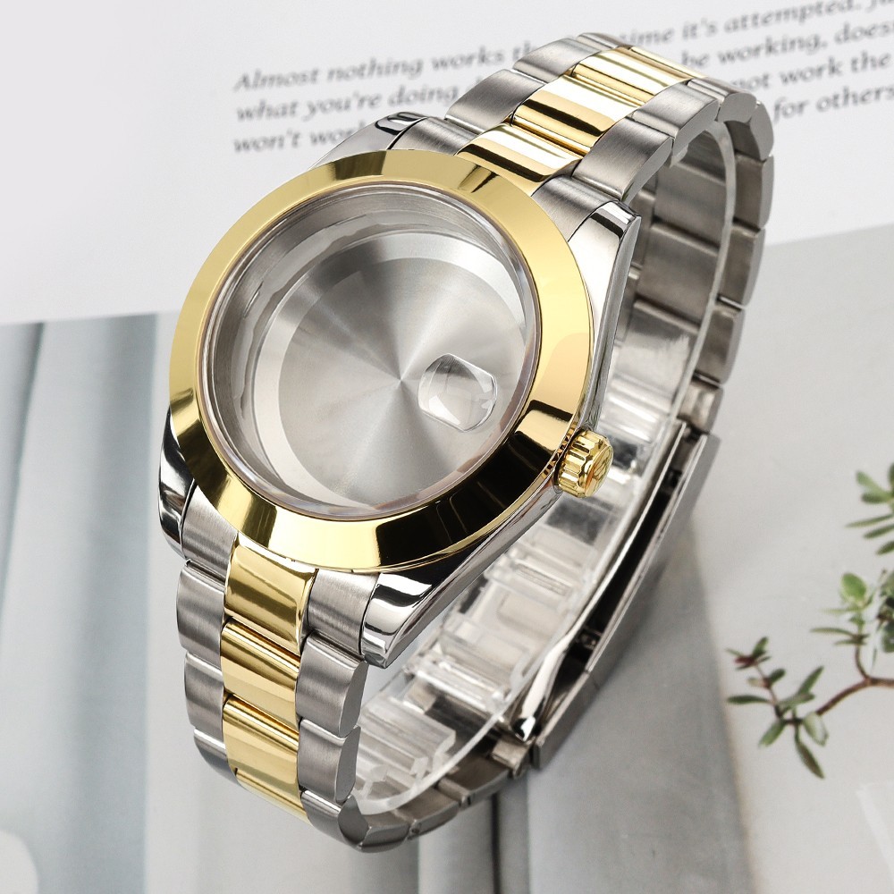 36mm/39mm Datejust Watch Case Wristband Fine Steel 10ATM For Seiko NH35 Movement