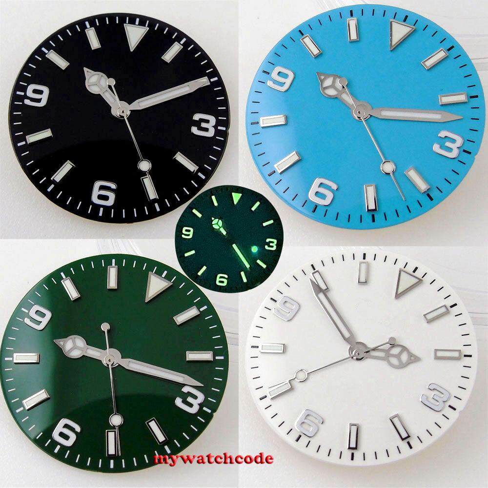 29mm orange blue black white dial fit NH35 NH36 eta 2824 2836 2813 miyota 8215
