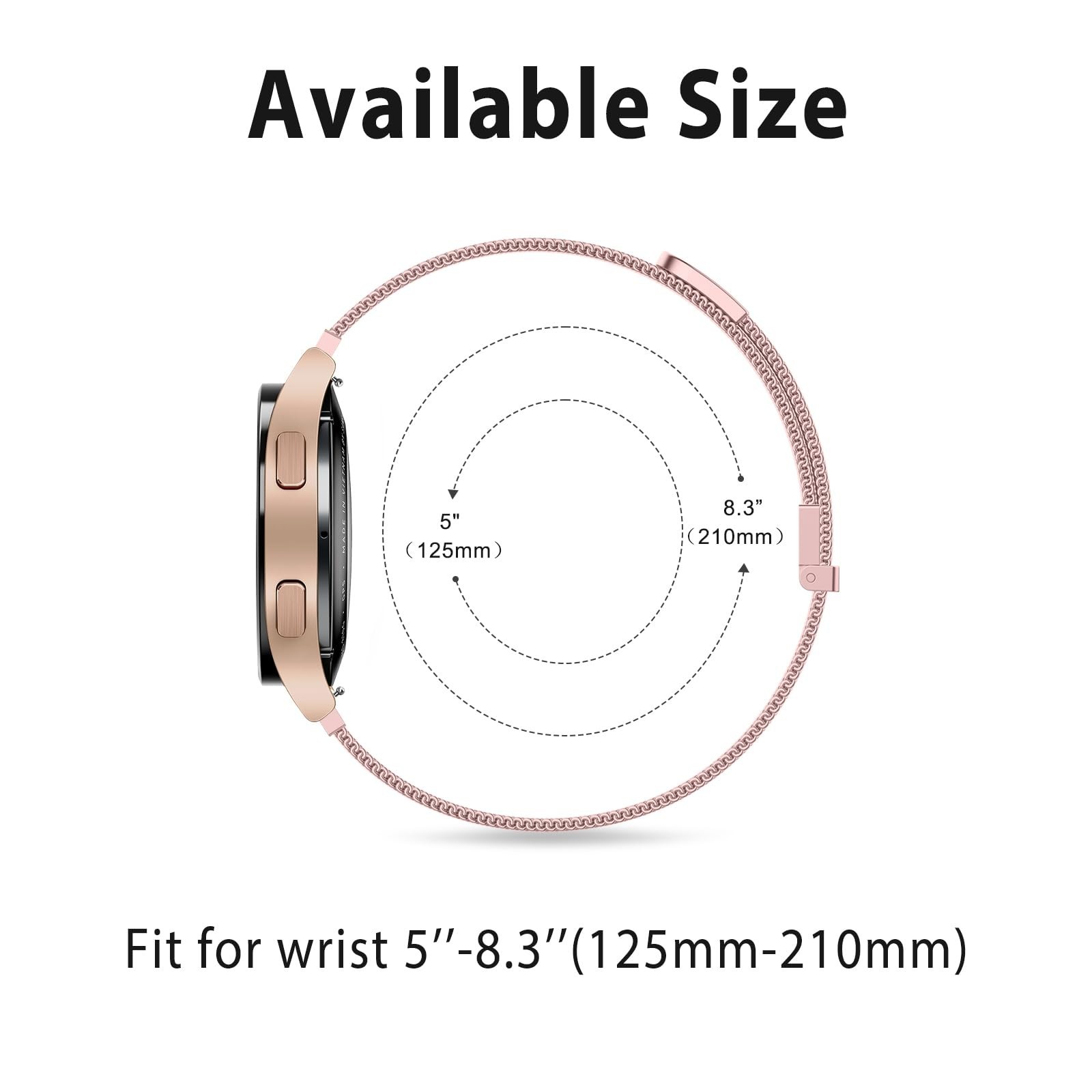 Metal Bands for Tensky/Quican/Fitpolo/Aeac ID208 Plus Smart Watch Bands, 22mm…