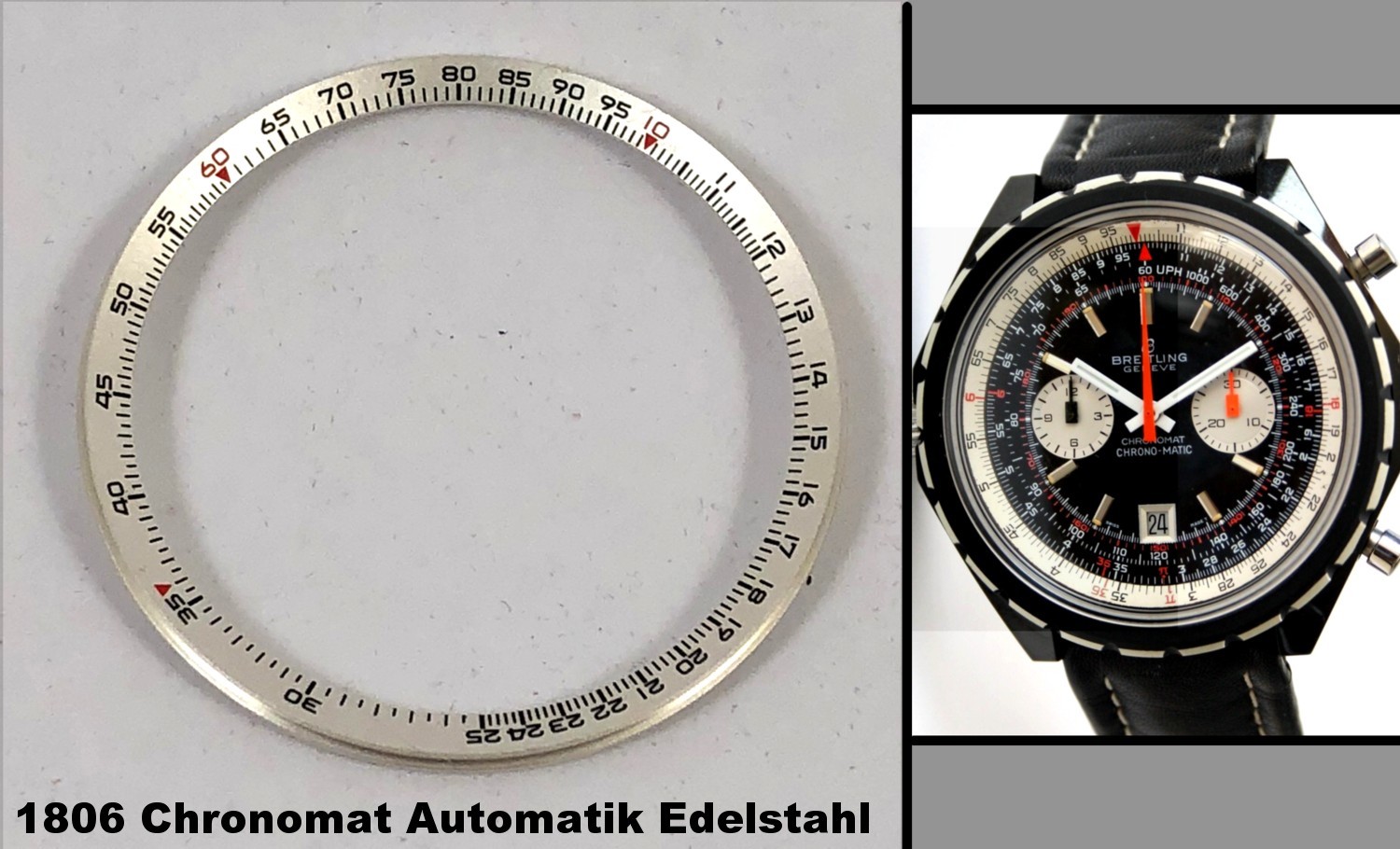 BREITLING NAVITIMER 1806 Chronomat Automatik Edelstahl BEZEL INSERT