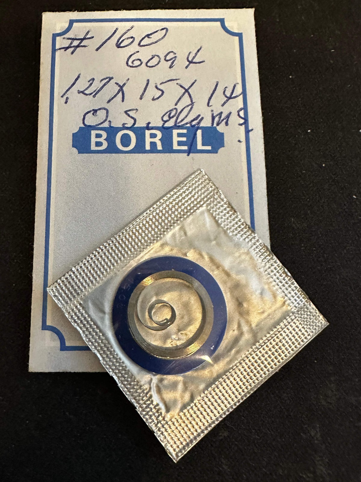 Borel Mainspring for 0s & 3/0s Elgin Factory No. 825 / 6094 – Alloy