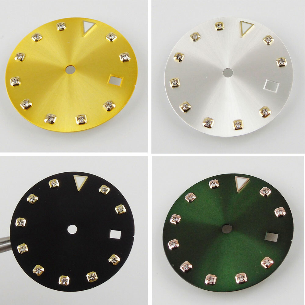 29.3mm Sterile Watch Dial For Mingzhu2813 Miyota 8215 821A Movement Date Window