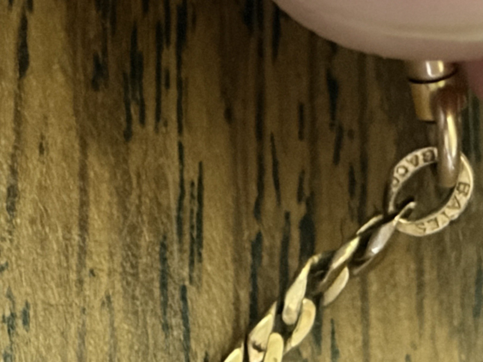 Vintage Bates & Bacon Gold Tone (Gold Filled?) Pocket Watch Chain Signed 13”