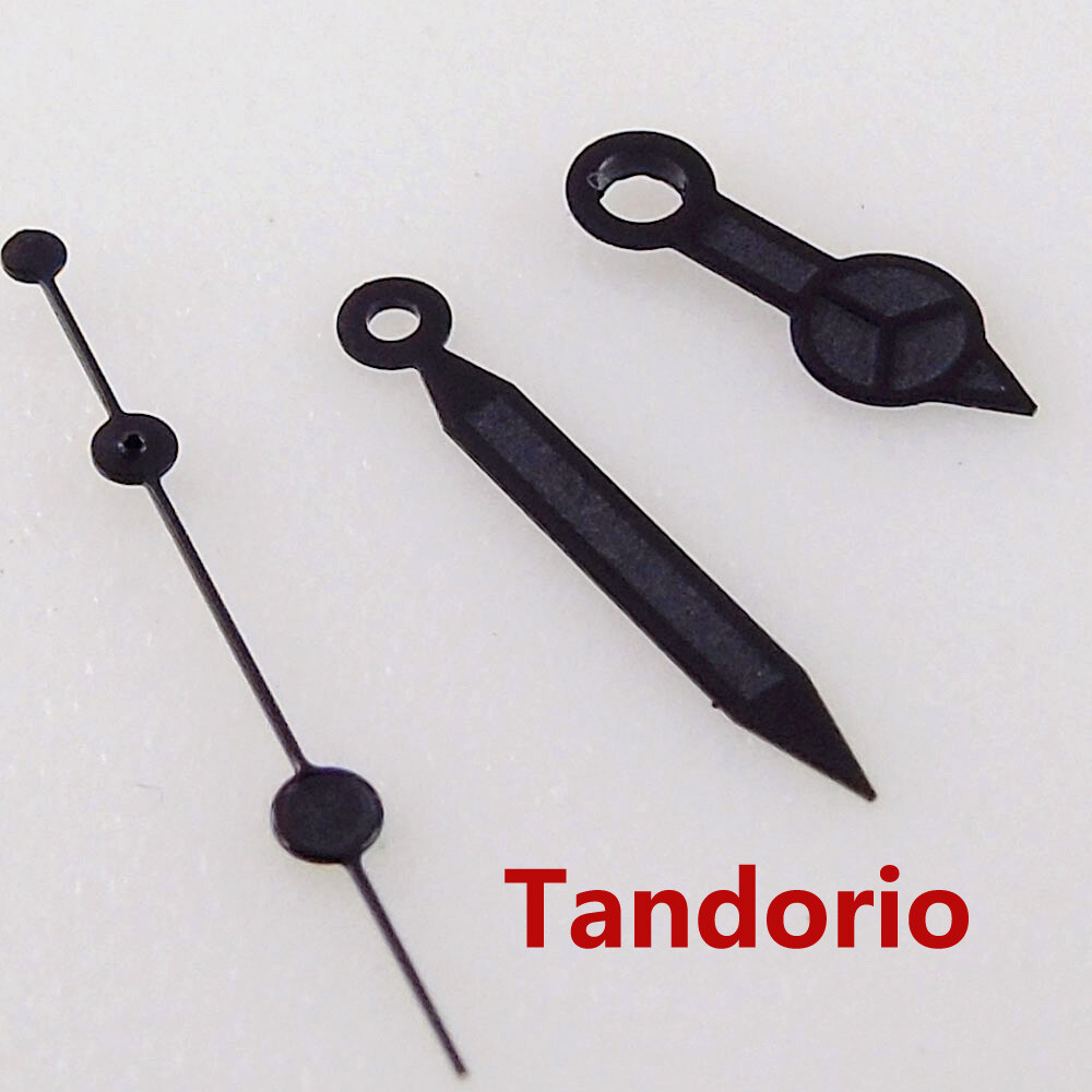 High Quality Full Black Watch Hands Needles Fit NH35 NH36 7s26 7s36 7s25 7s35
