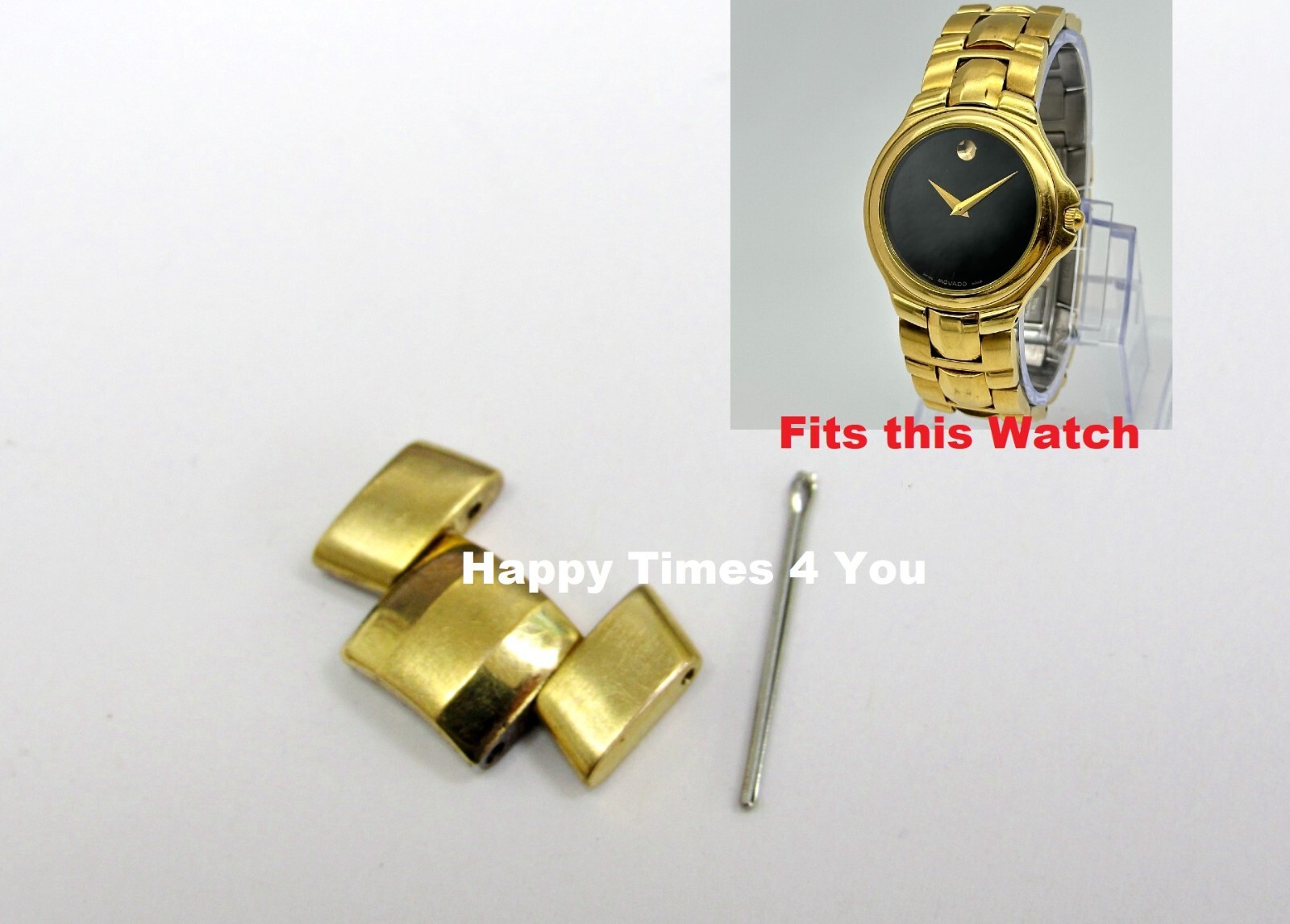 Movado Museum 88 E4 9881 Mens Gold Tone Watch 1/2 Link
