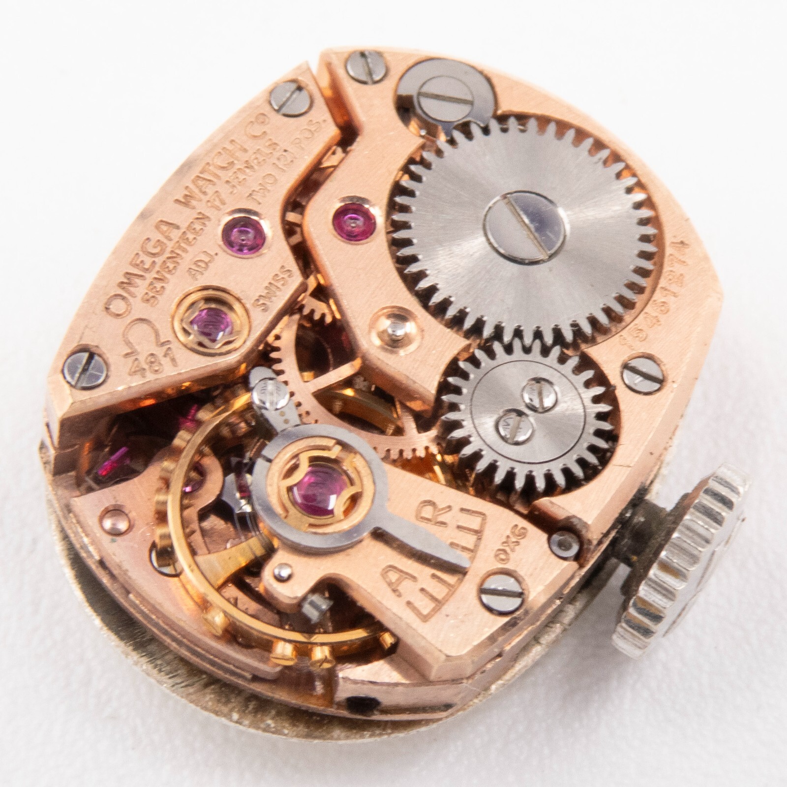 Vintage Omega Caliber 481 17-Jewel 2-Adjustment Wristwatch Movement, Runs