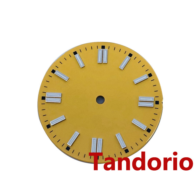 29mm black silver blue green orange yellow watch dial luminous fit NH35 NH36