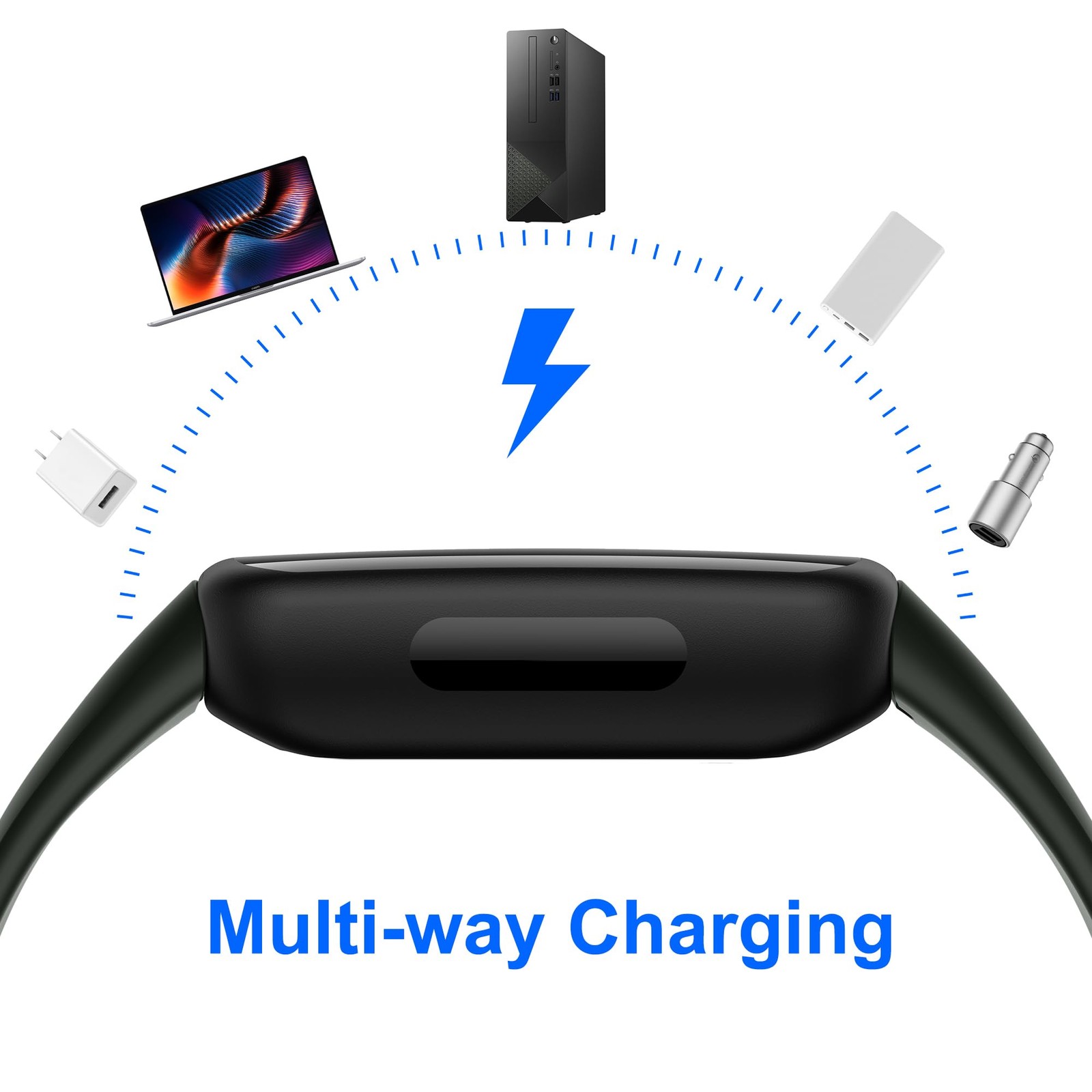 Lettou Charger Cable Replacement for Amazfit Band 7 (1 Pack/3.3Ft) Black