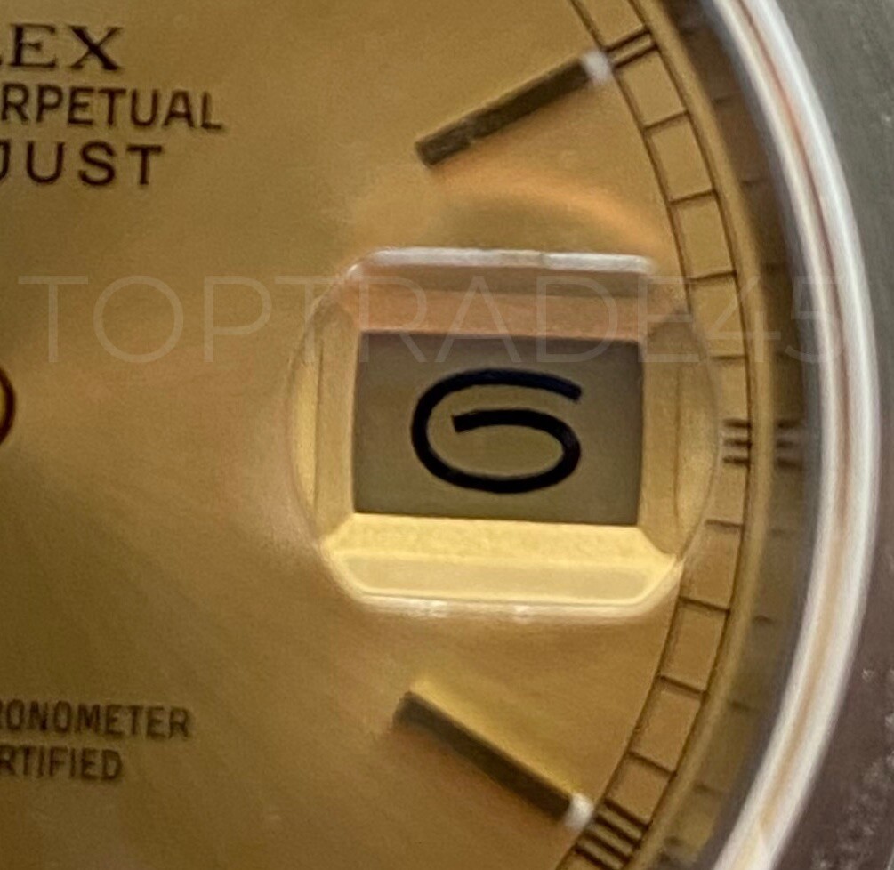 AFTERMARKET Open 6 & 9 Rolex 3135 Champagne Date Disc Serifs Wheel Vintage 3175